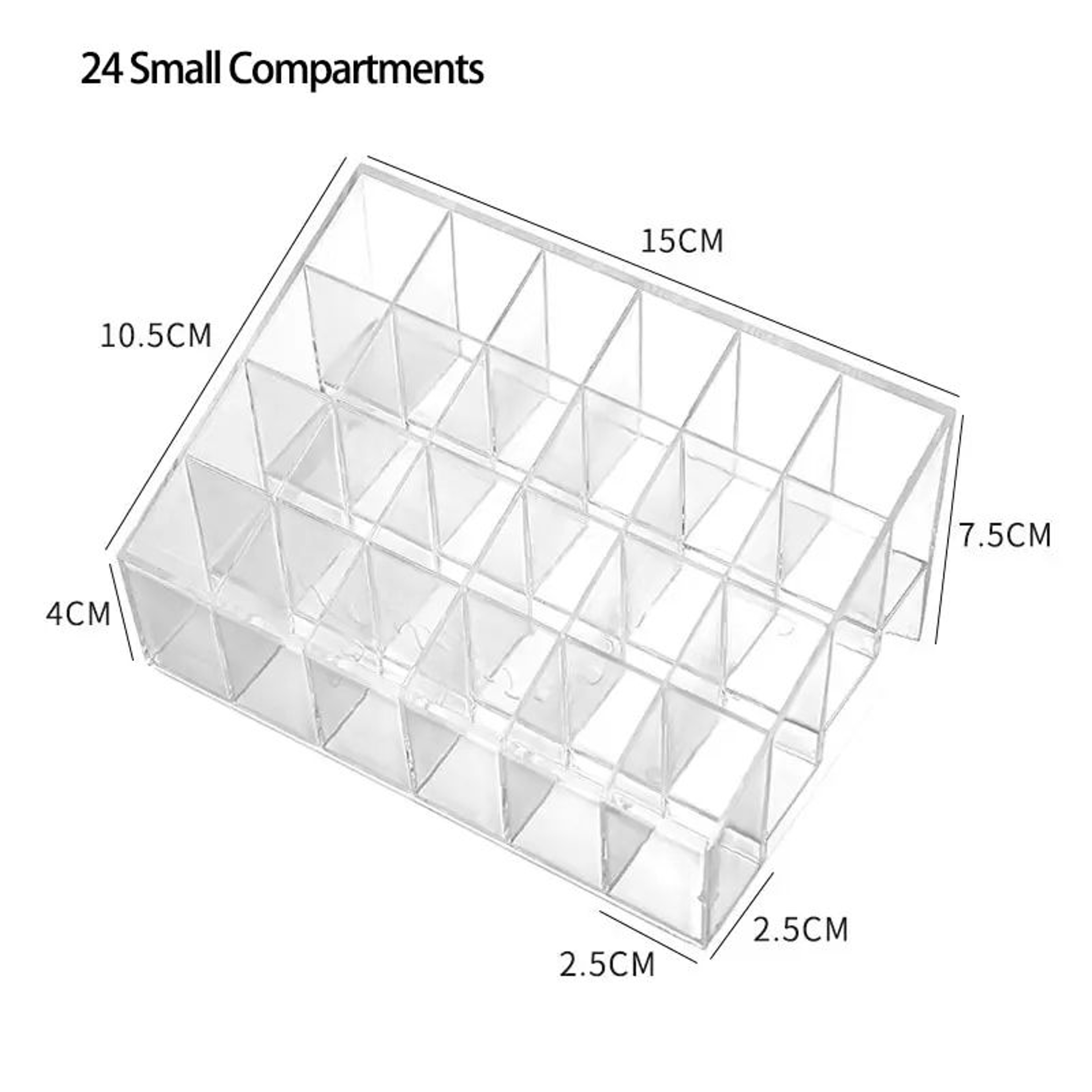 ClearView 24 Slot Acrylic Lipstick Organizer For Cosmetics And Vanity Storage 5
