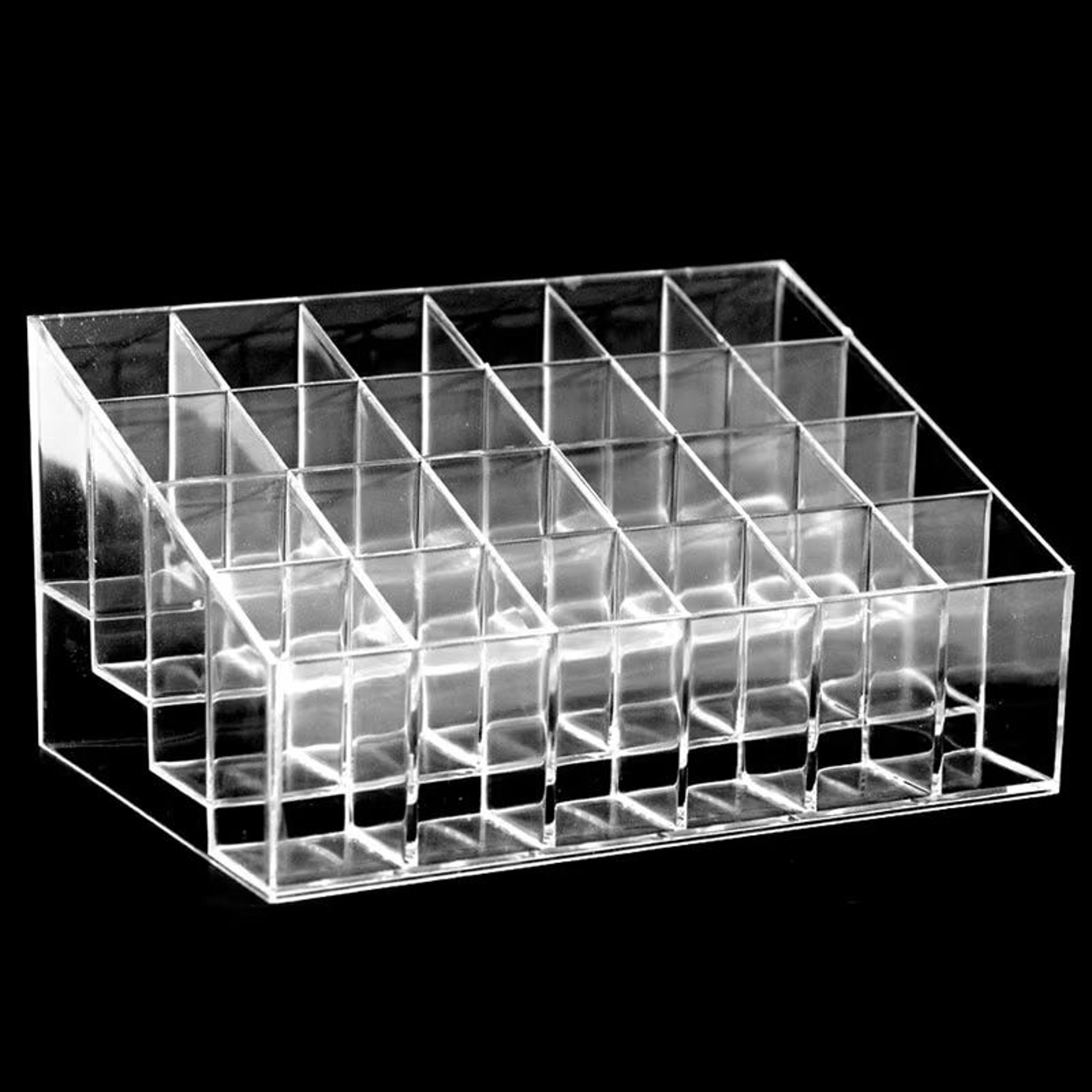 ClearView 24 Slot Acrylic Lipstick Organizer For Cosmetics And Vanity Storage 6