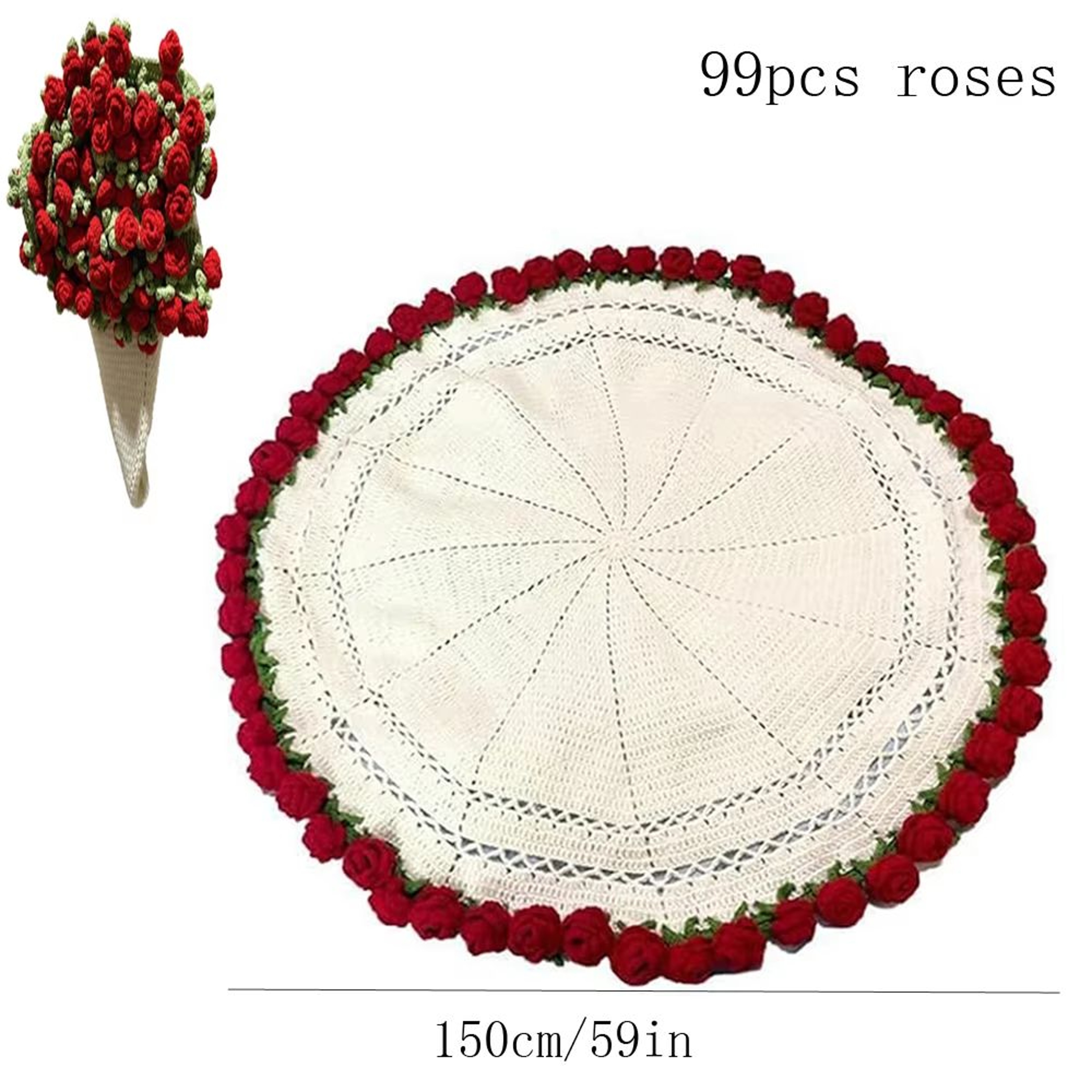 Floral Bouquet Knit Blanket Soft Lightweight Decorative Throw Gift 9