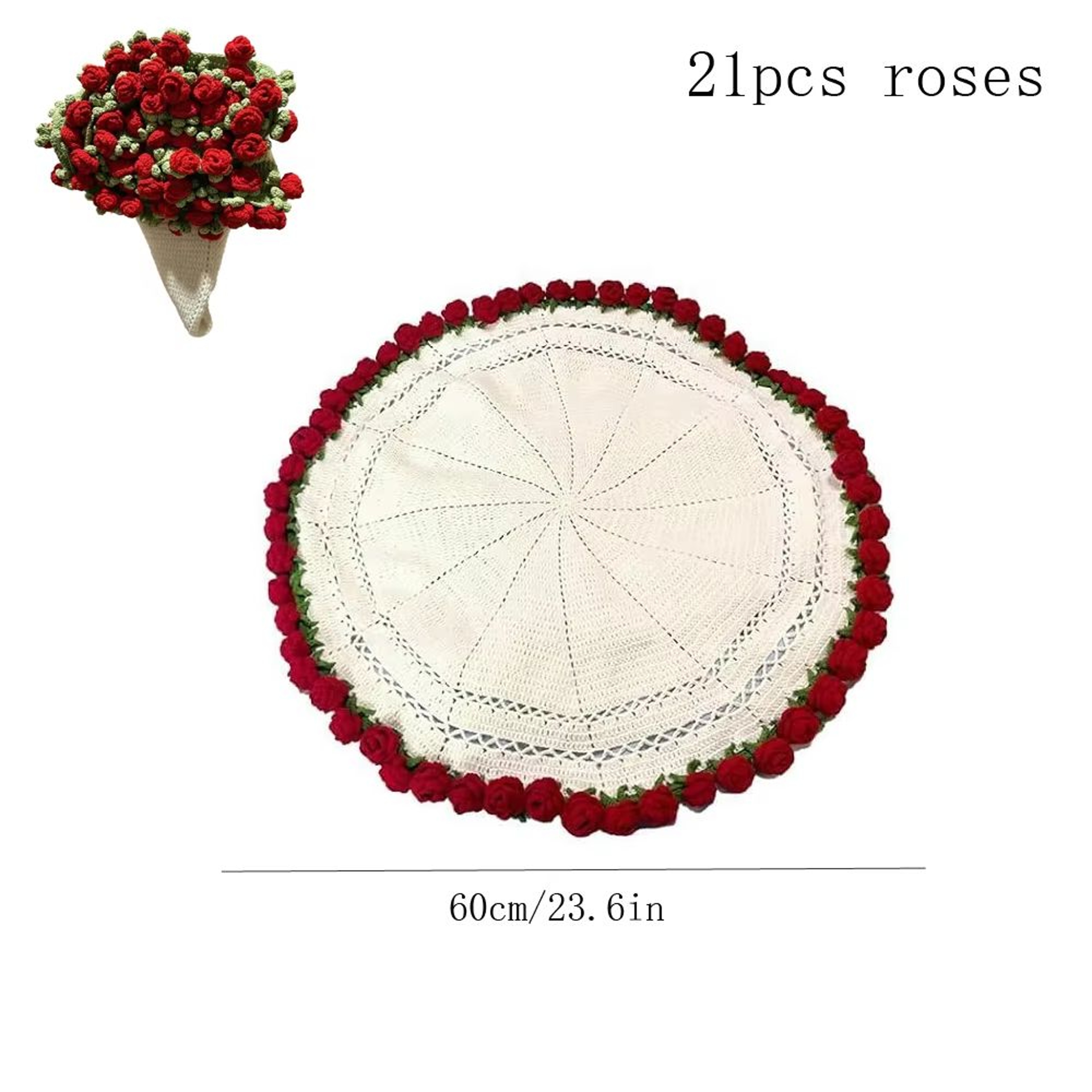 Floral Bouquet Knit Blanket Soft Lightweight Decorative Throw Gift 6