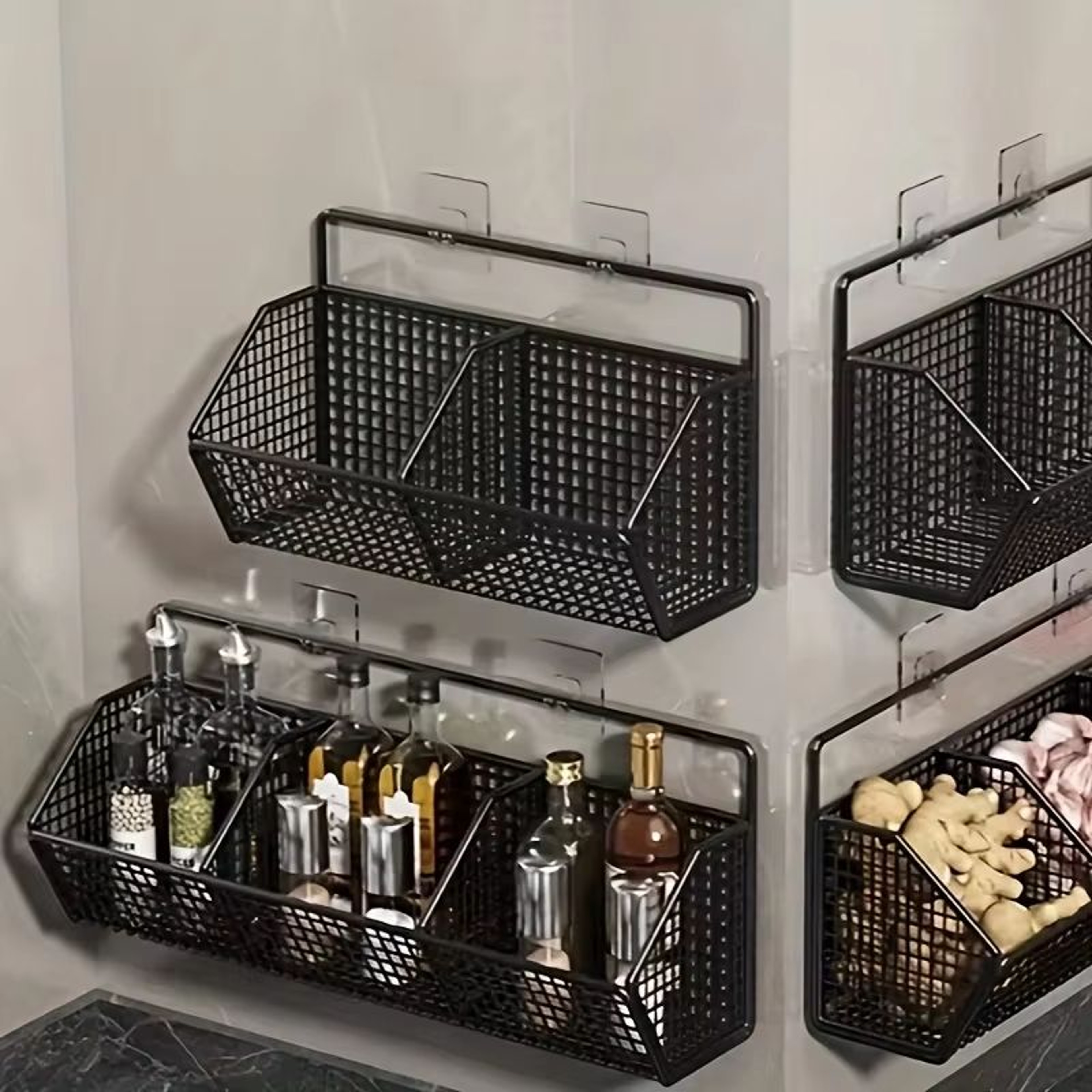 FreshGrid Wall Mounted Wire Basket Organizer For Fruits Vegetables And Kitchen Storage 1
