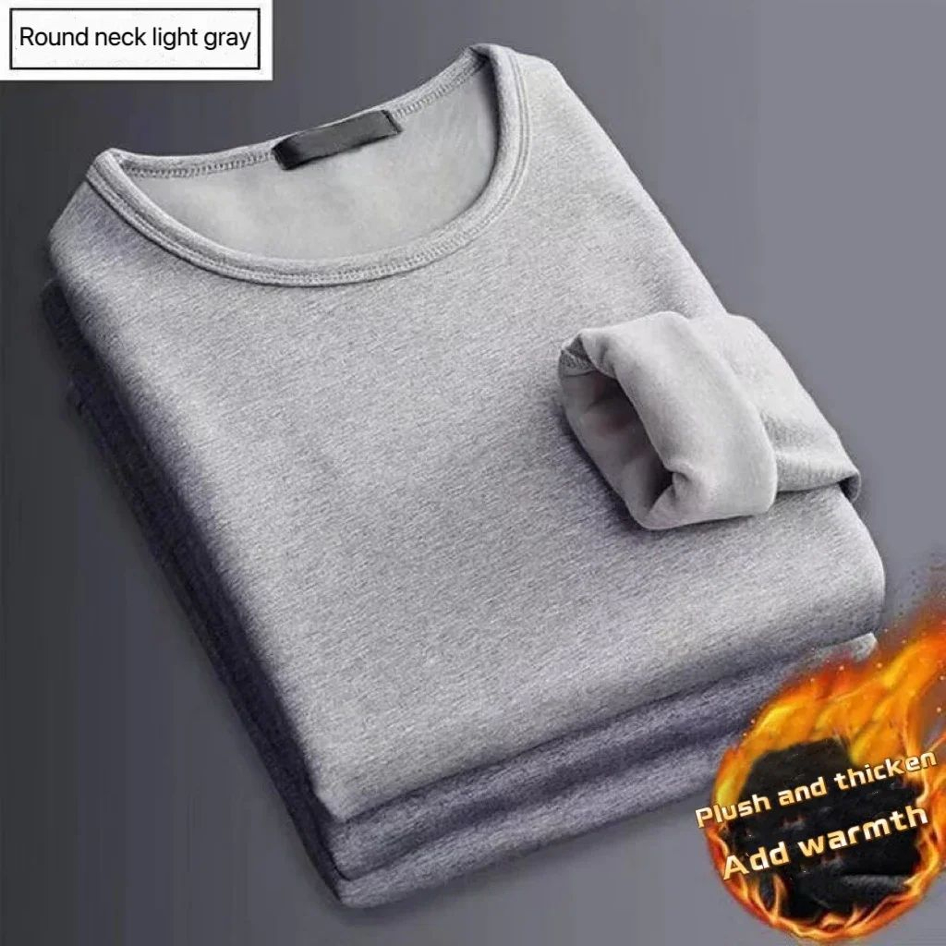 WarmCore Velvet Thermal Long Sleeve Shirt For Men Winter Base Layer M5XL 1