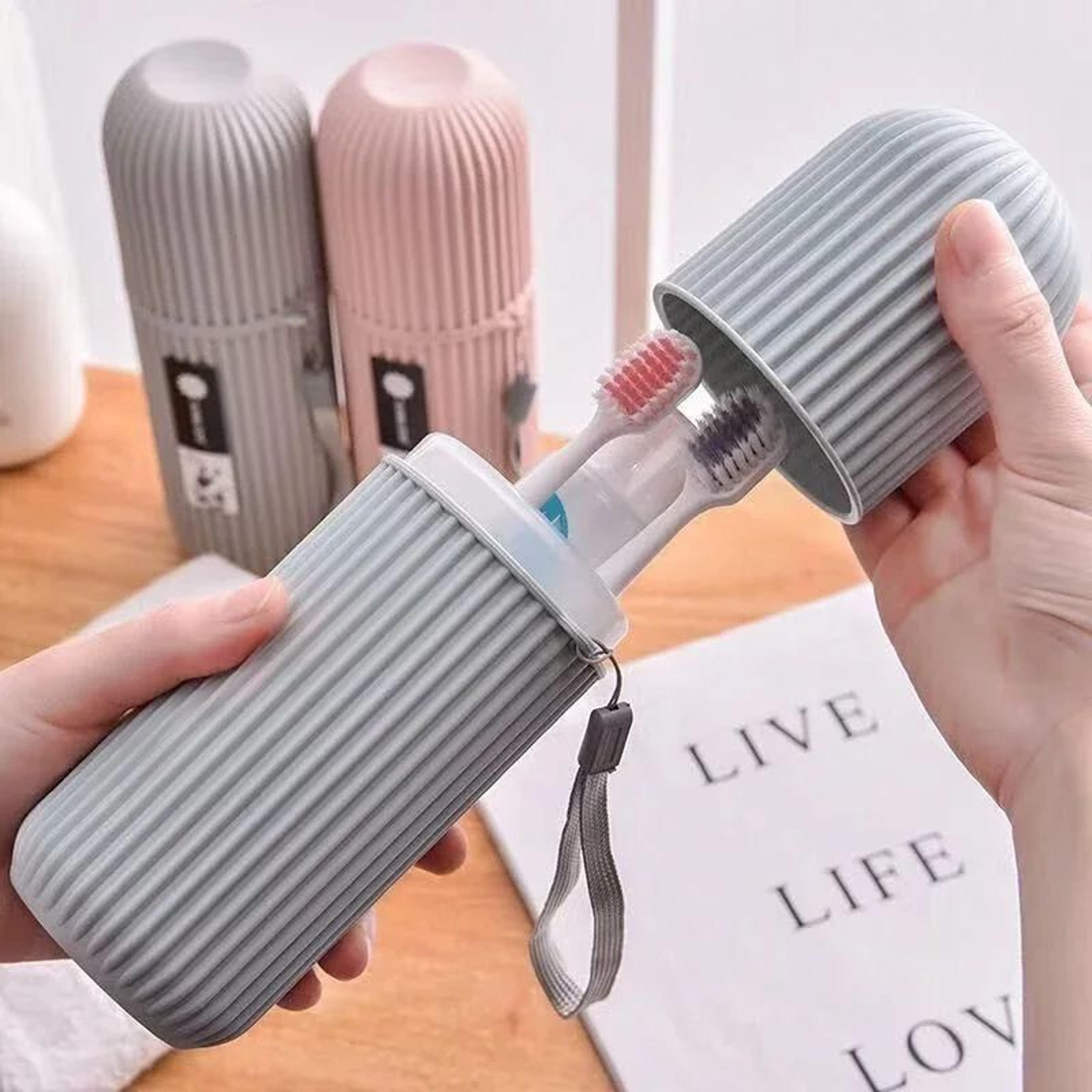 Portable Toothbrush And Toothpaste Travel Case Dustproof Hygienic Storage Holder 0