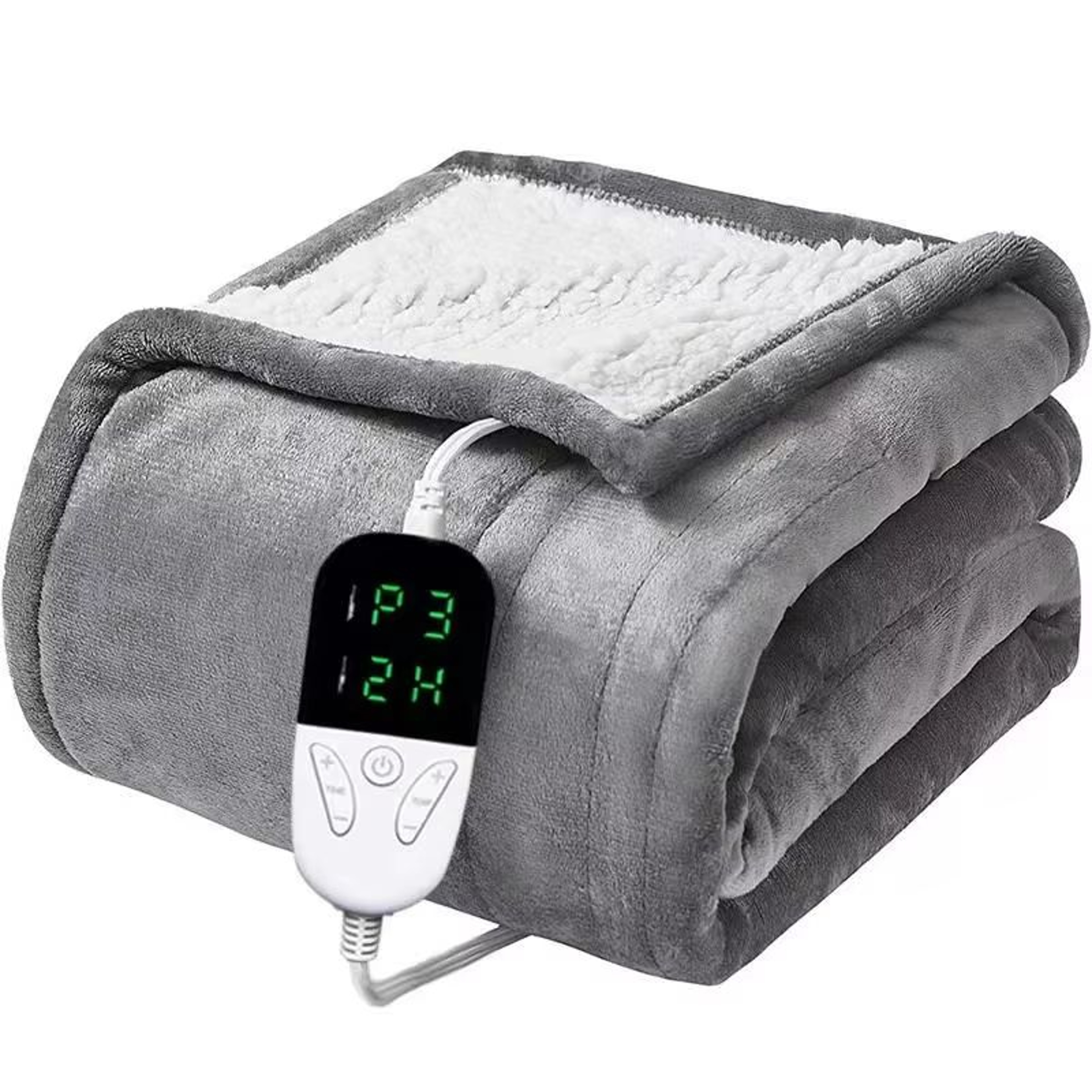 Electric Heated Throw Blanket 50x60in Soft Plush 6 Heat Levels Auto Shut Off 6