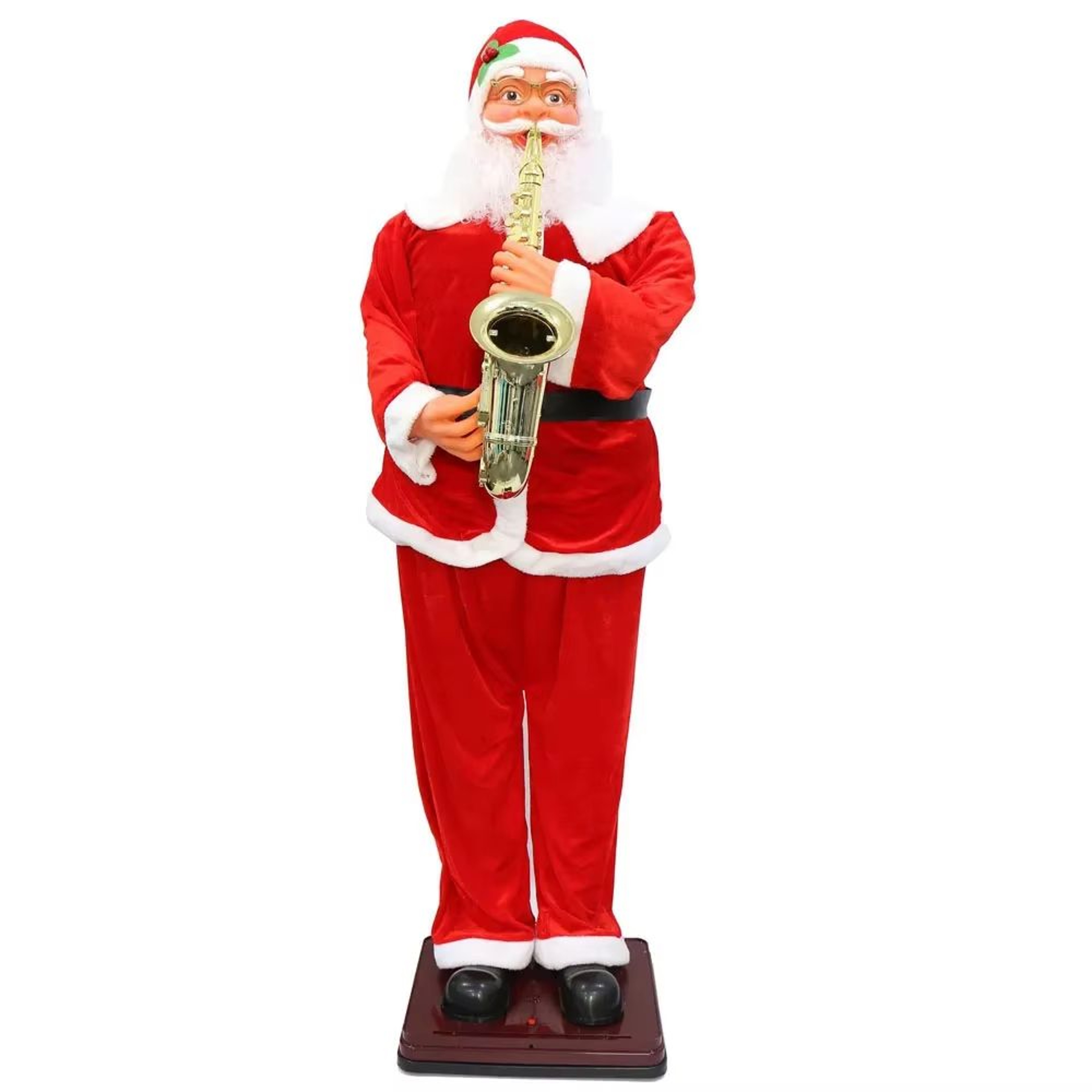 70in Life Size Animated Singing Dancing Santa Claus Holiday Display Decoration 1