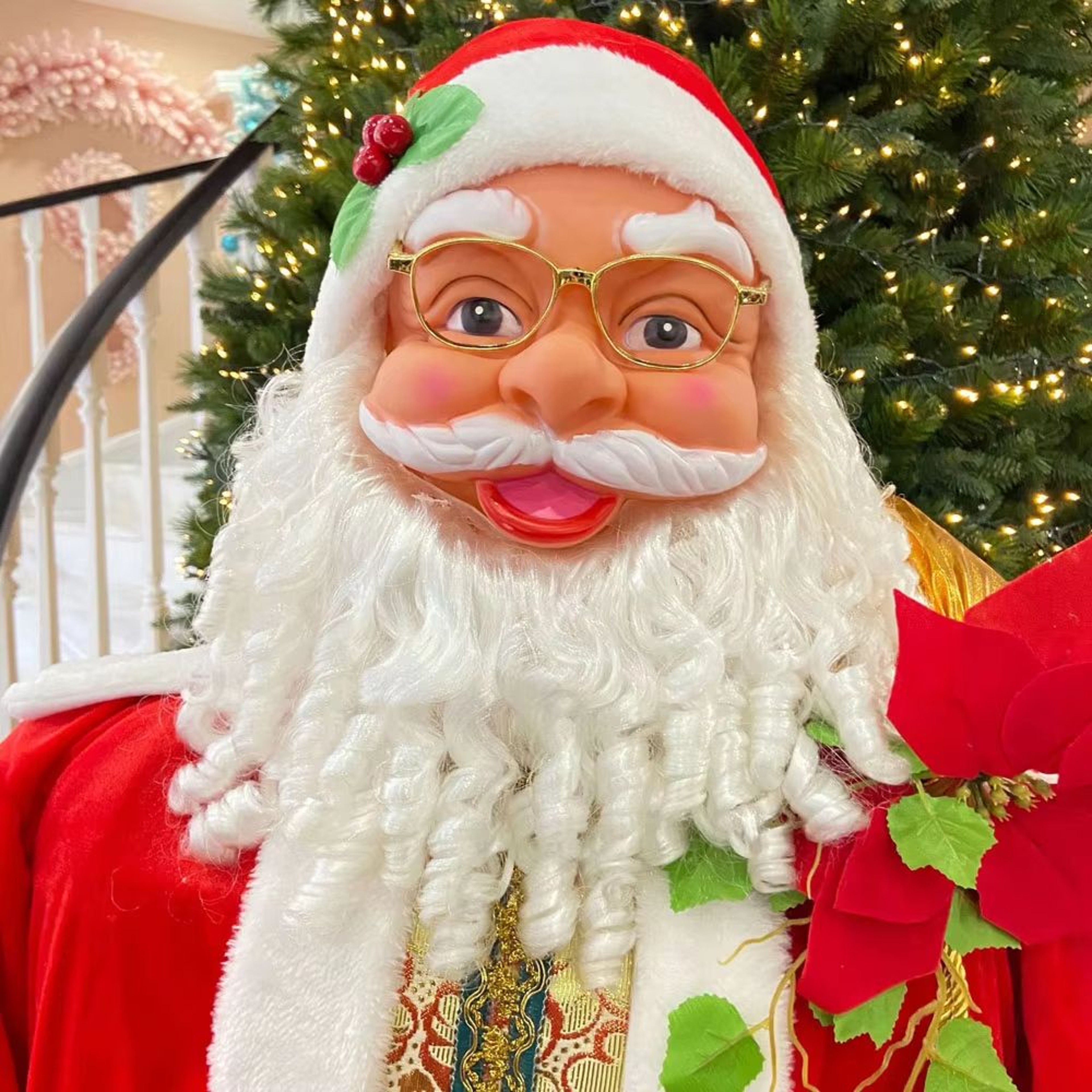 70in Life Size Animated Singing Dancing Santa Claus Holiday Display Decoration 2