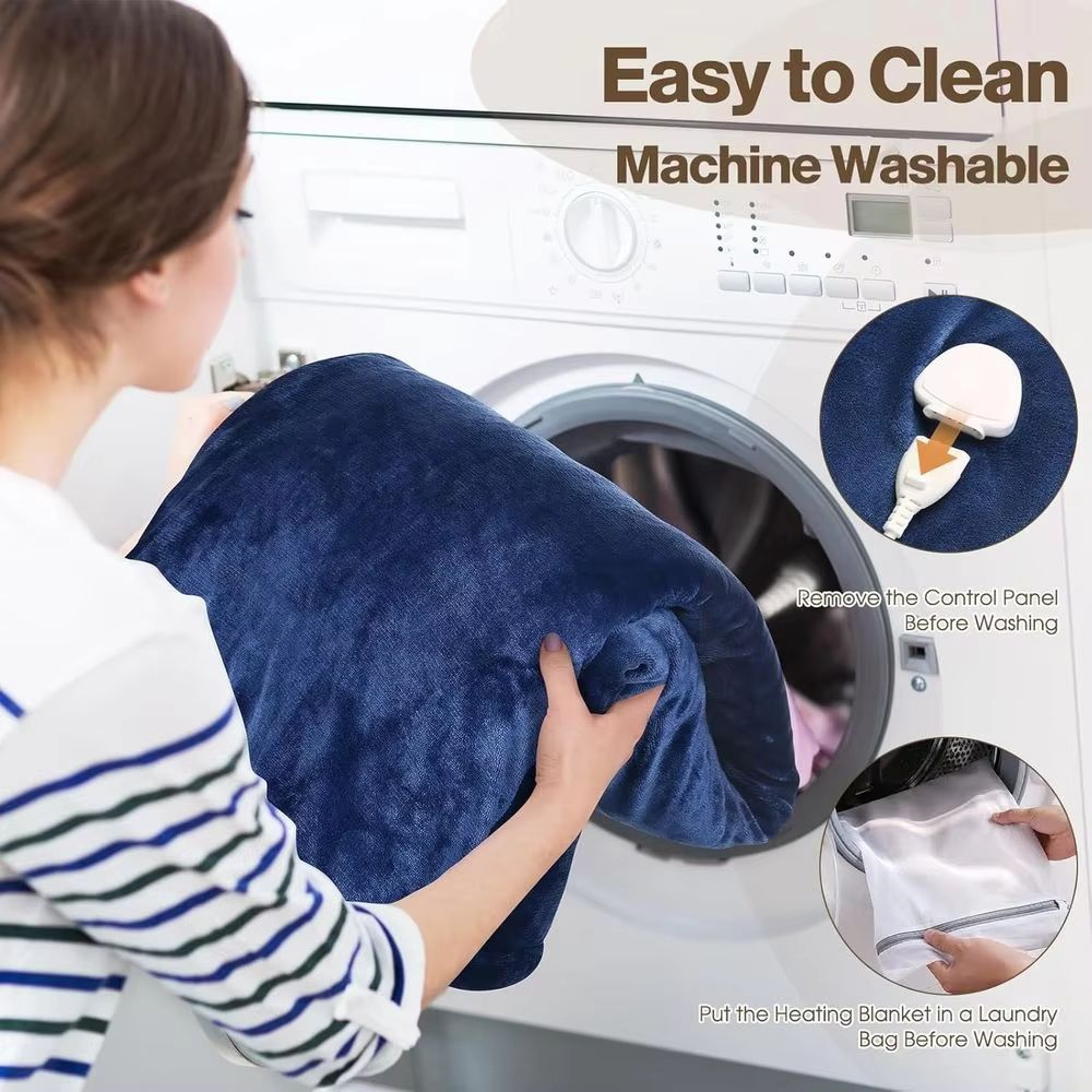 Queen Size Electric Heated Blanket 84x90 With 6 Heat Levels Auto Off Washable Cozy Bed Warmer 1