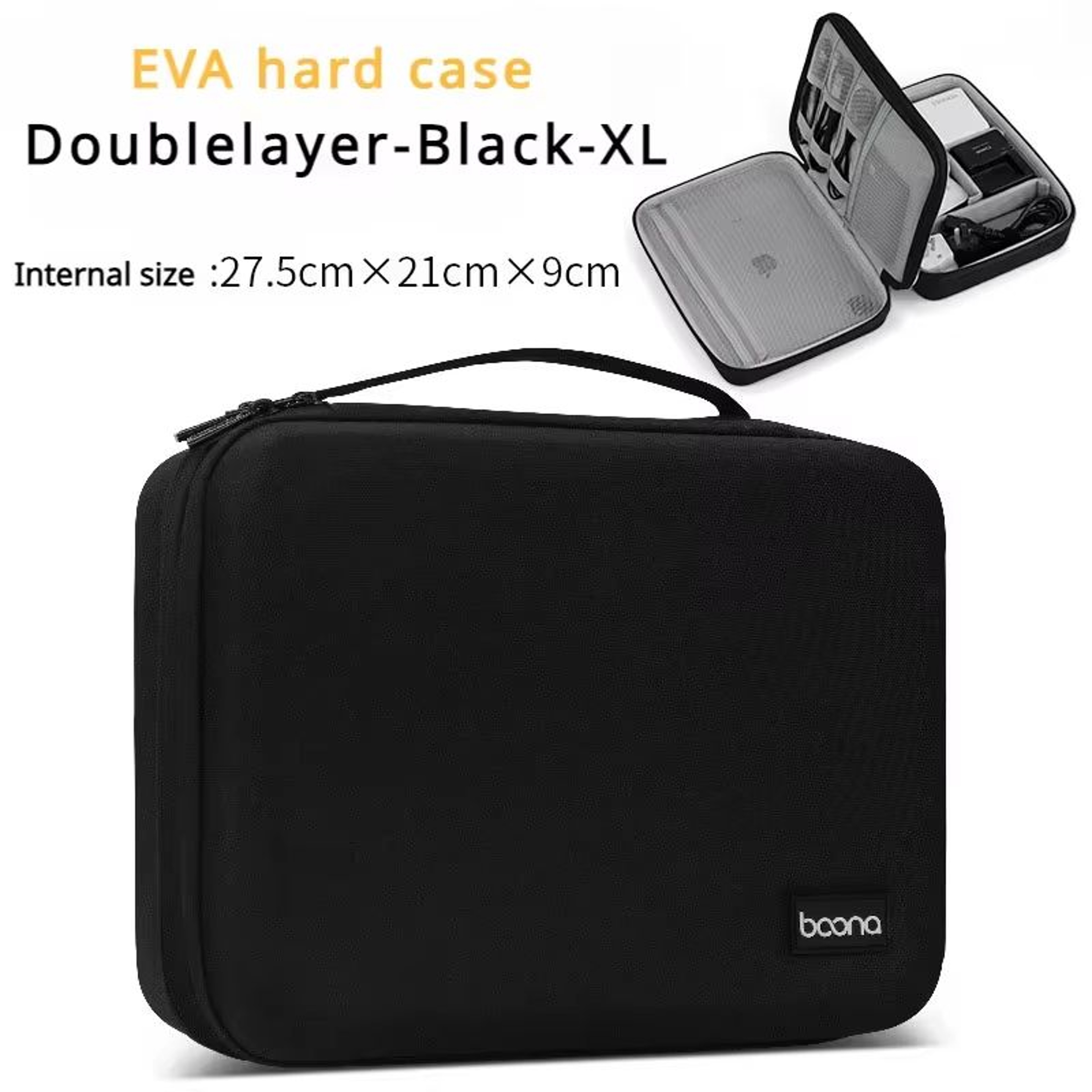 Large Capacity Travel Electronics Organizer Case For Cables Chargers And Gadgets 12