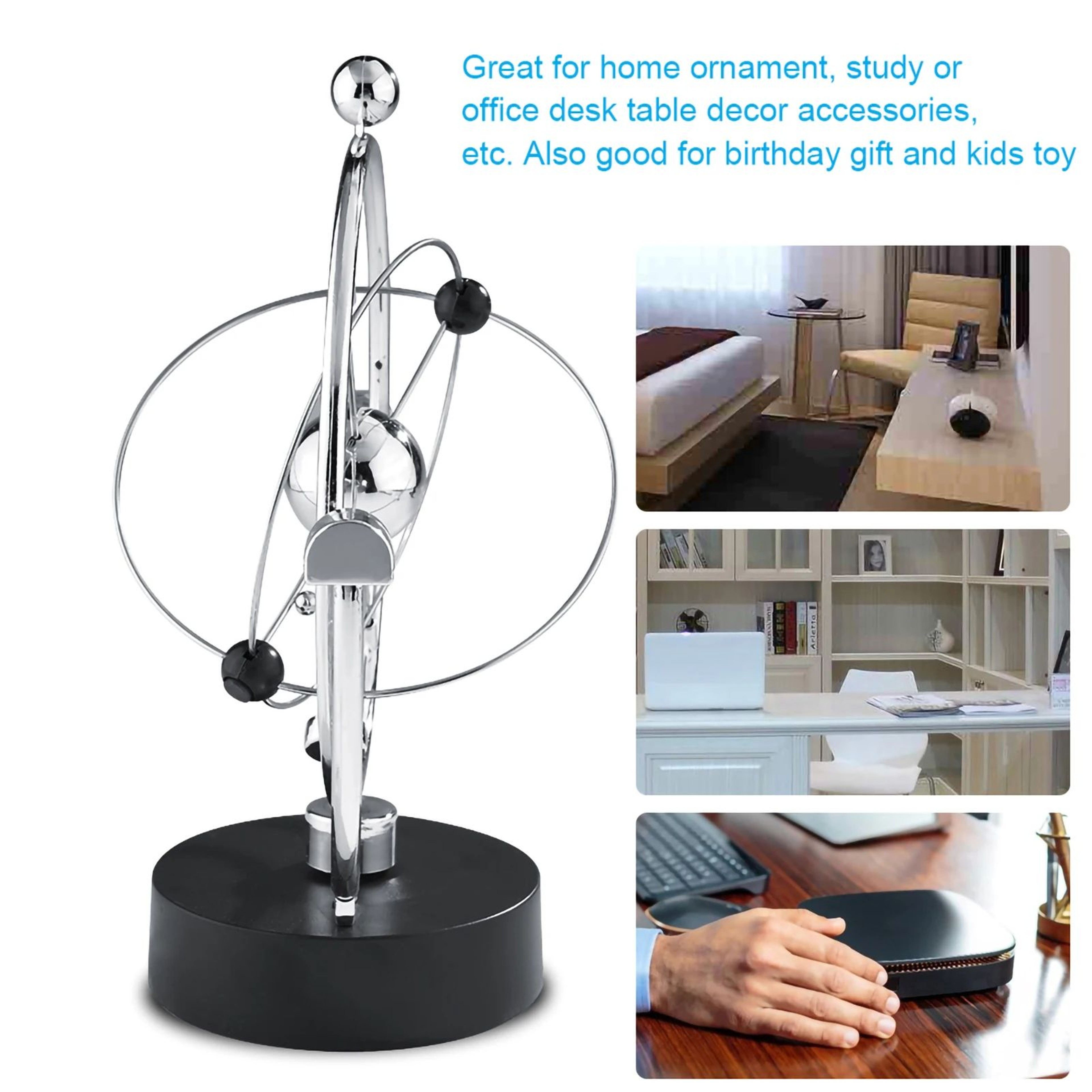 Celestial Newton Pendulum Balance Balls Perpetual Motion Desk Toy Stress Relief Decor 2