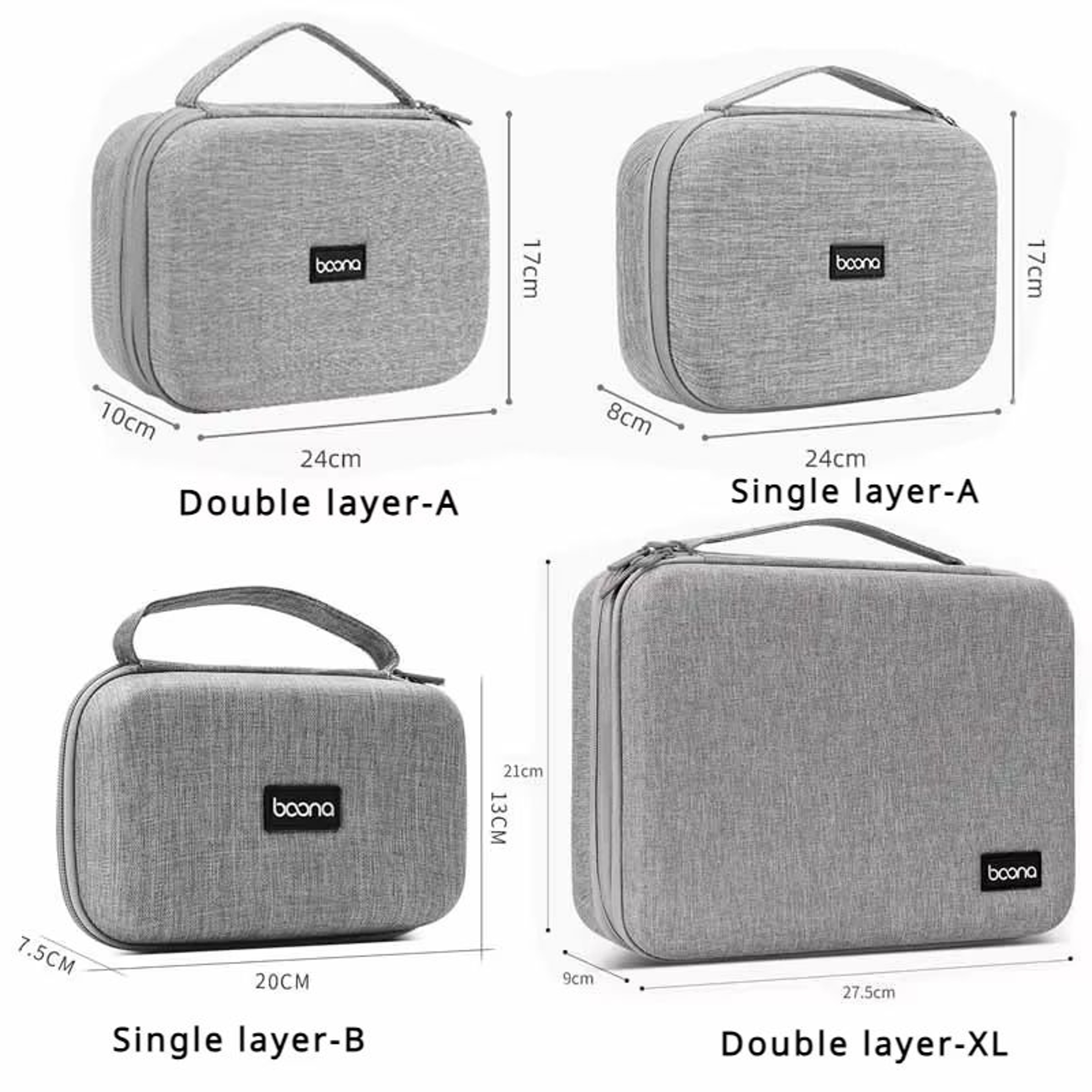 Large Capacity EVA Travel Electronics Organizer Hard Protective Cable Case 1