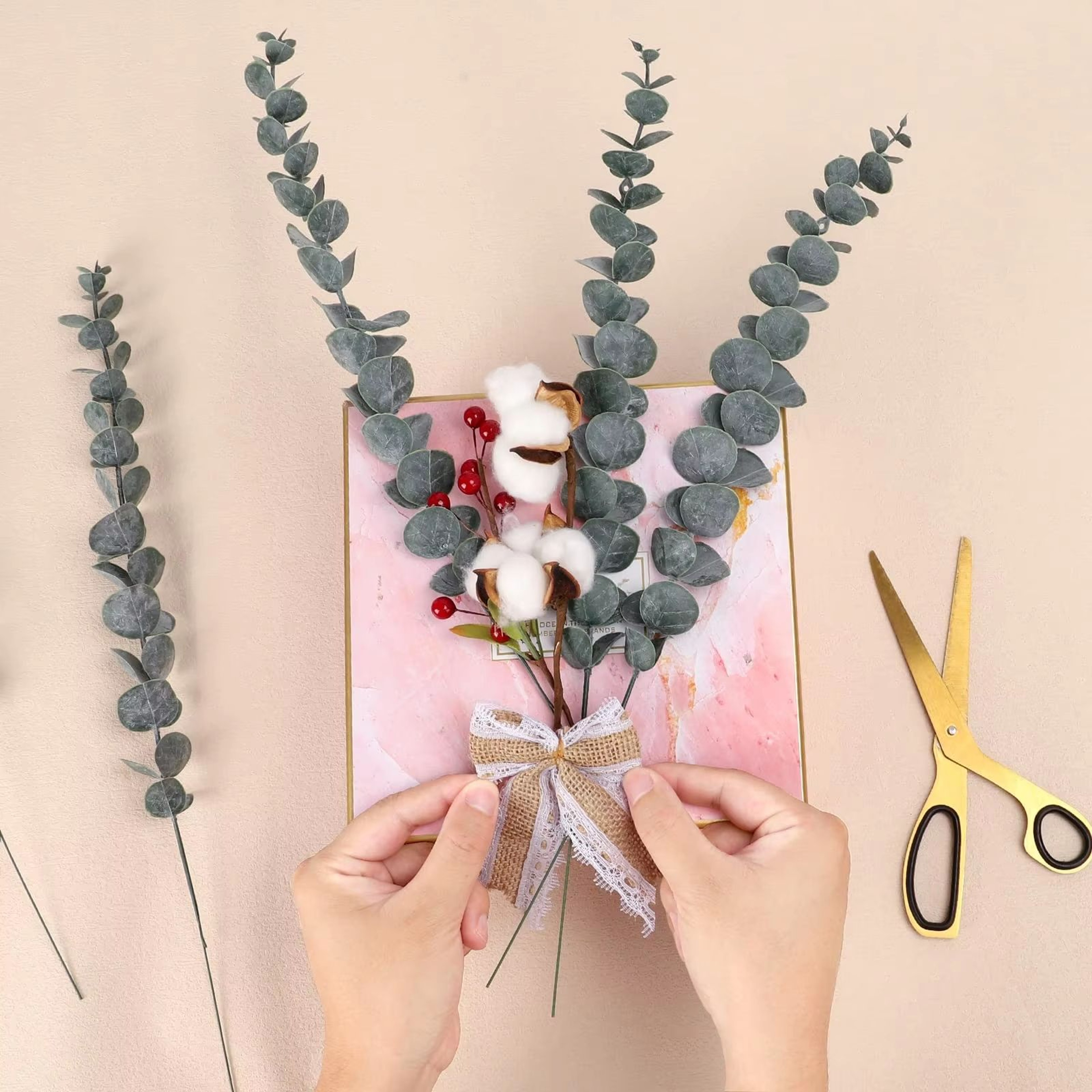 20pcs Artificial Eucalyptus Stems Faux Greenery Branches For Wedding And Home Decor 4