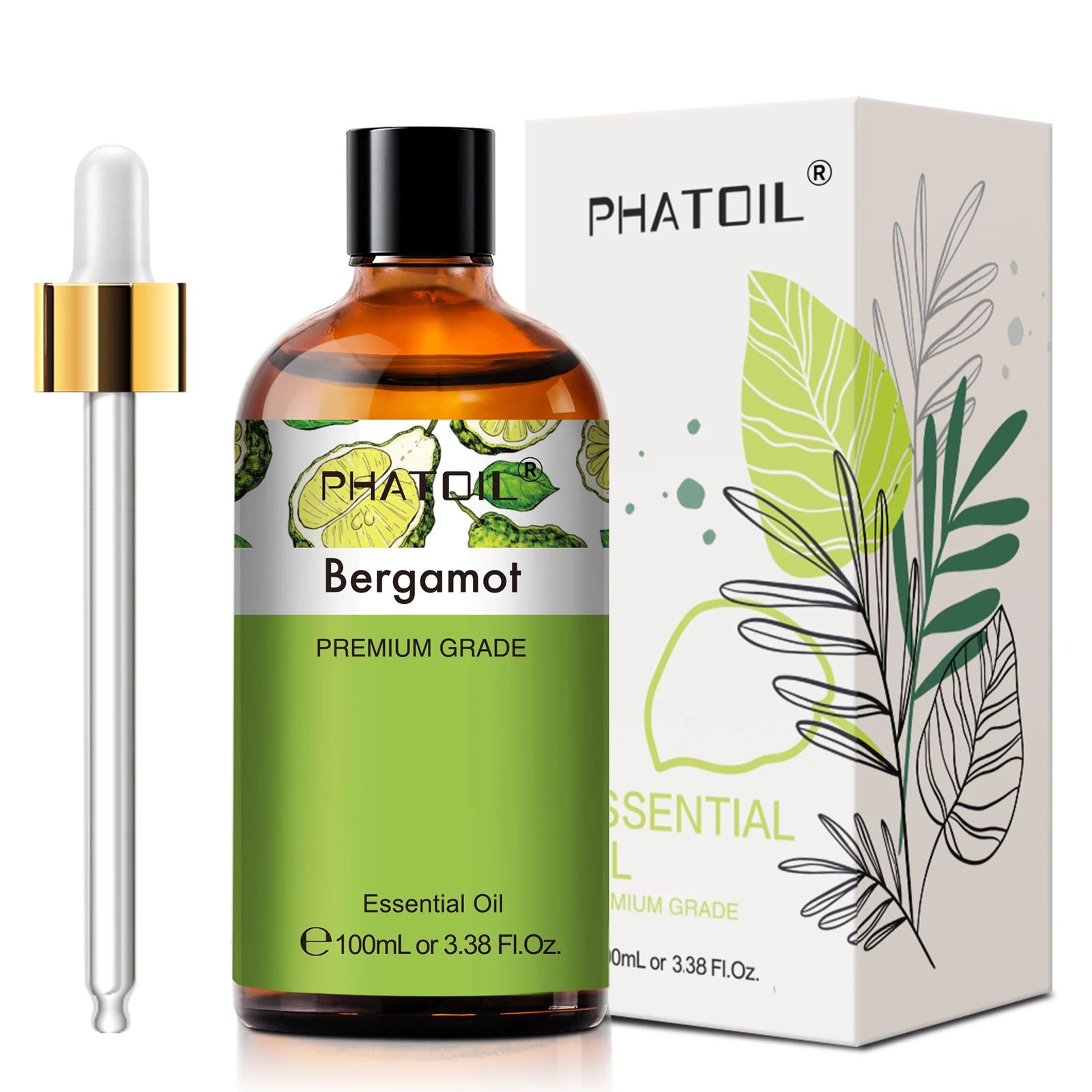 PHATOIL 100ml Essential Oil Set  Eucalyptus Lavender Vanilla Jasmine Lemon  Bergamot For Aromathera 19