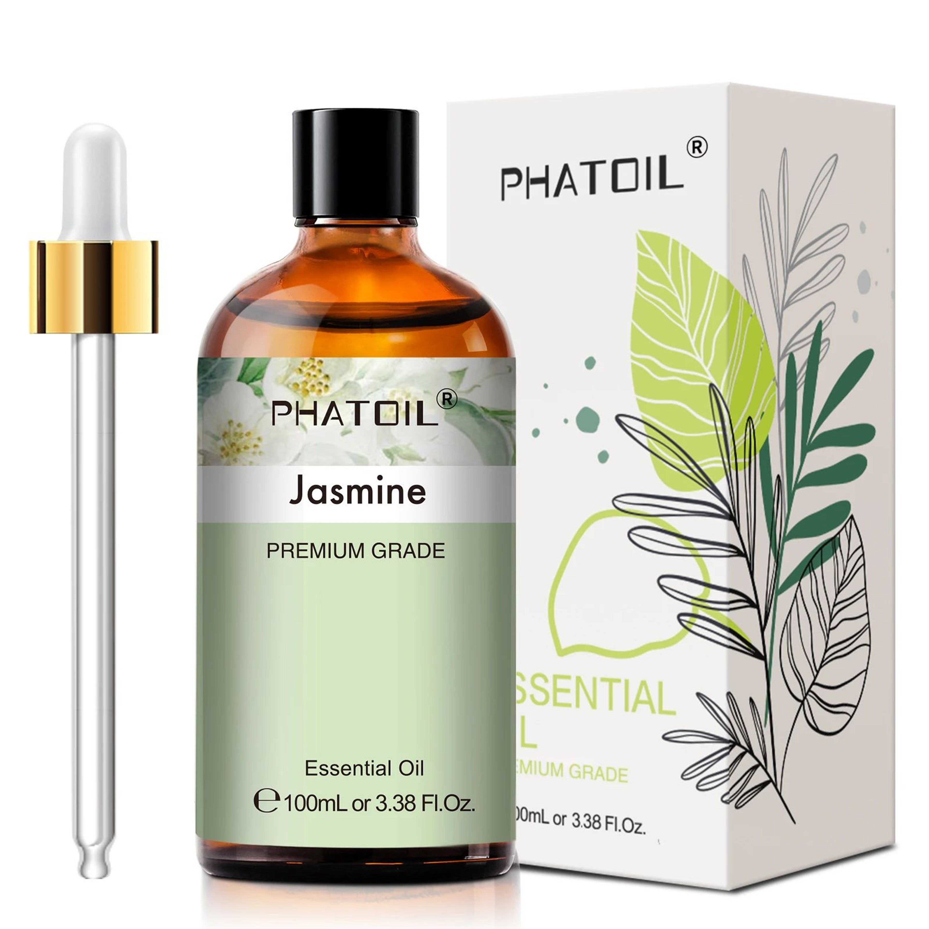 PHATOIL 100ml Essential Oil Set  Eucalyptus Lavender Vanilla Jasmine Lemon  Bergamot For Aromathera 25