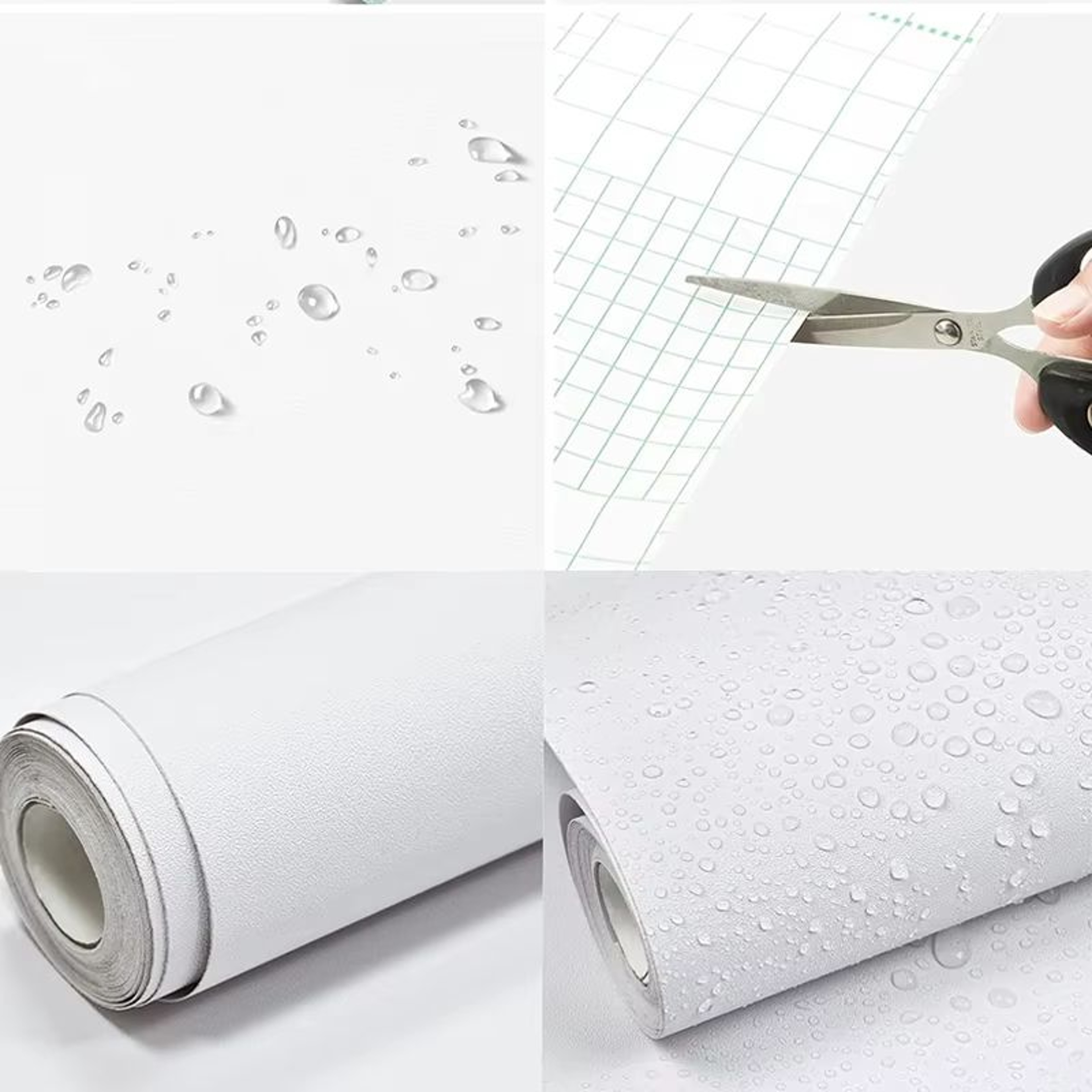 Matte White Waterproof Self Adhesive Wallpaper Vinyl Contact Paper For Walls And Furniture 0