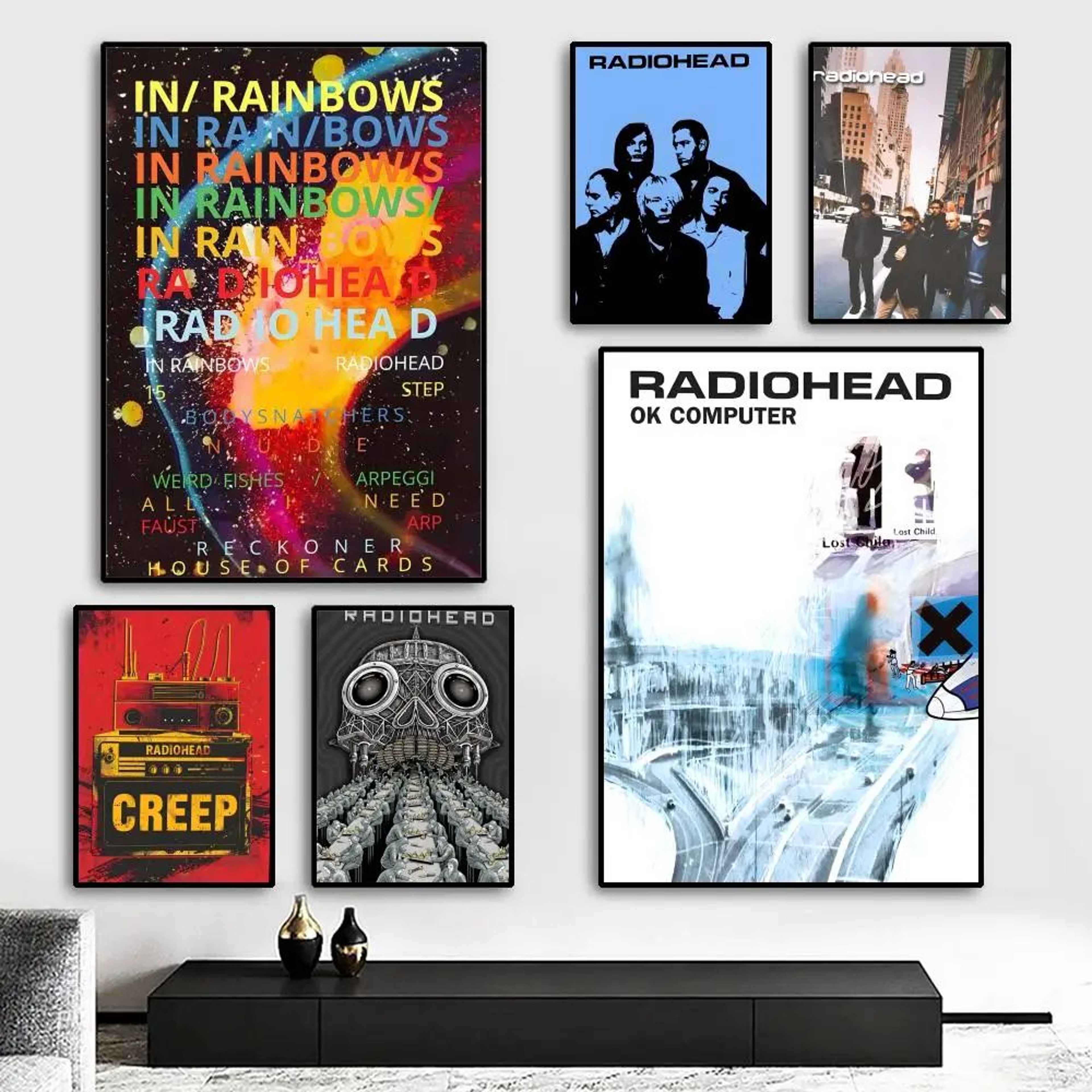 Radiohead In Rainbows Canvas Poster  Music Wall Art Aesthetic Print For Bedroom  Living Room Decor 0