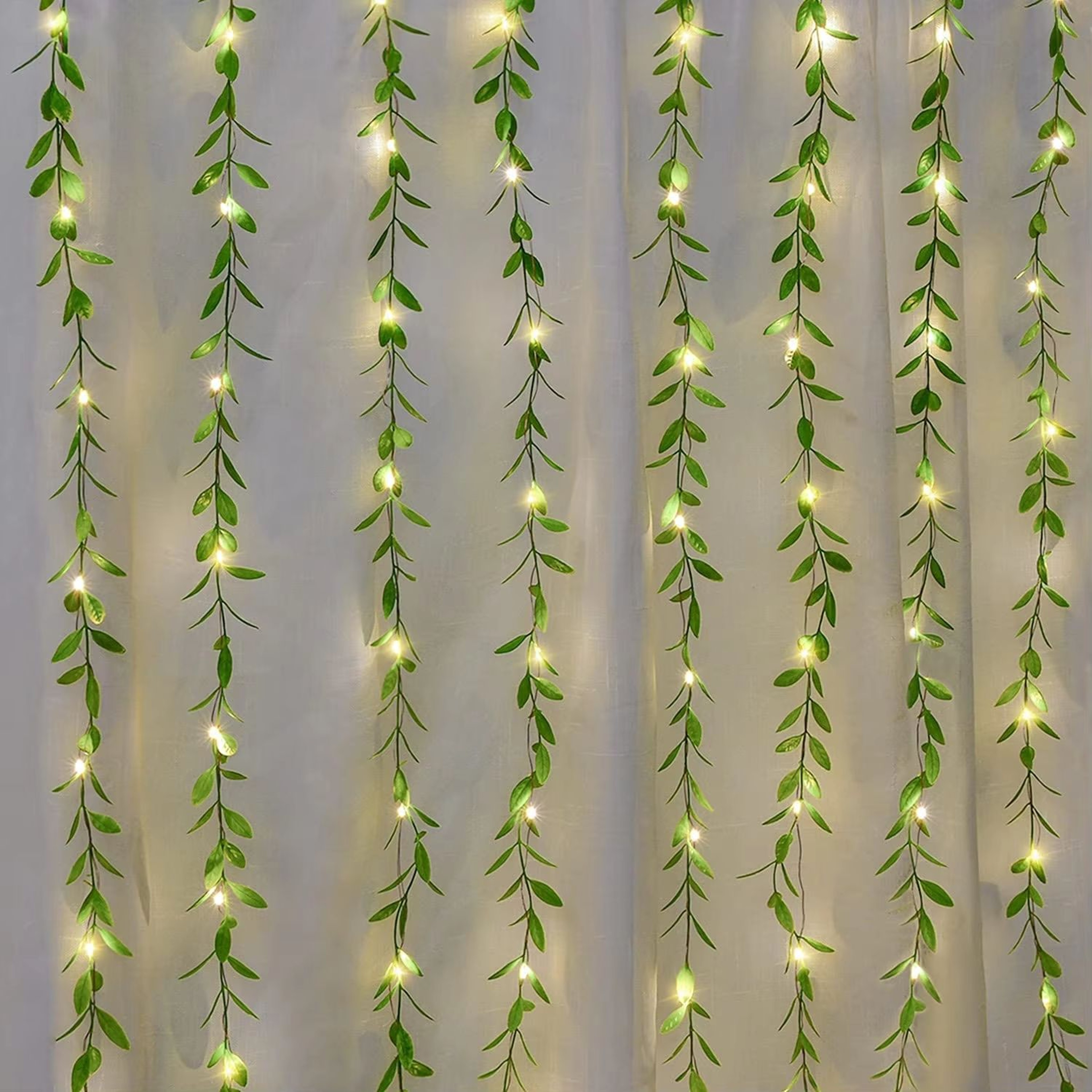 Artificial Ivy Garland With LED Lights  Ivy Garland Lights Aesthetic Hanging Vine Decor For Room  E 4