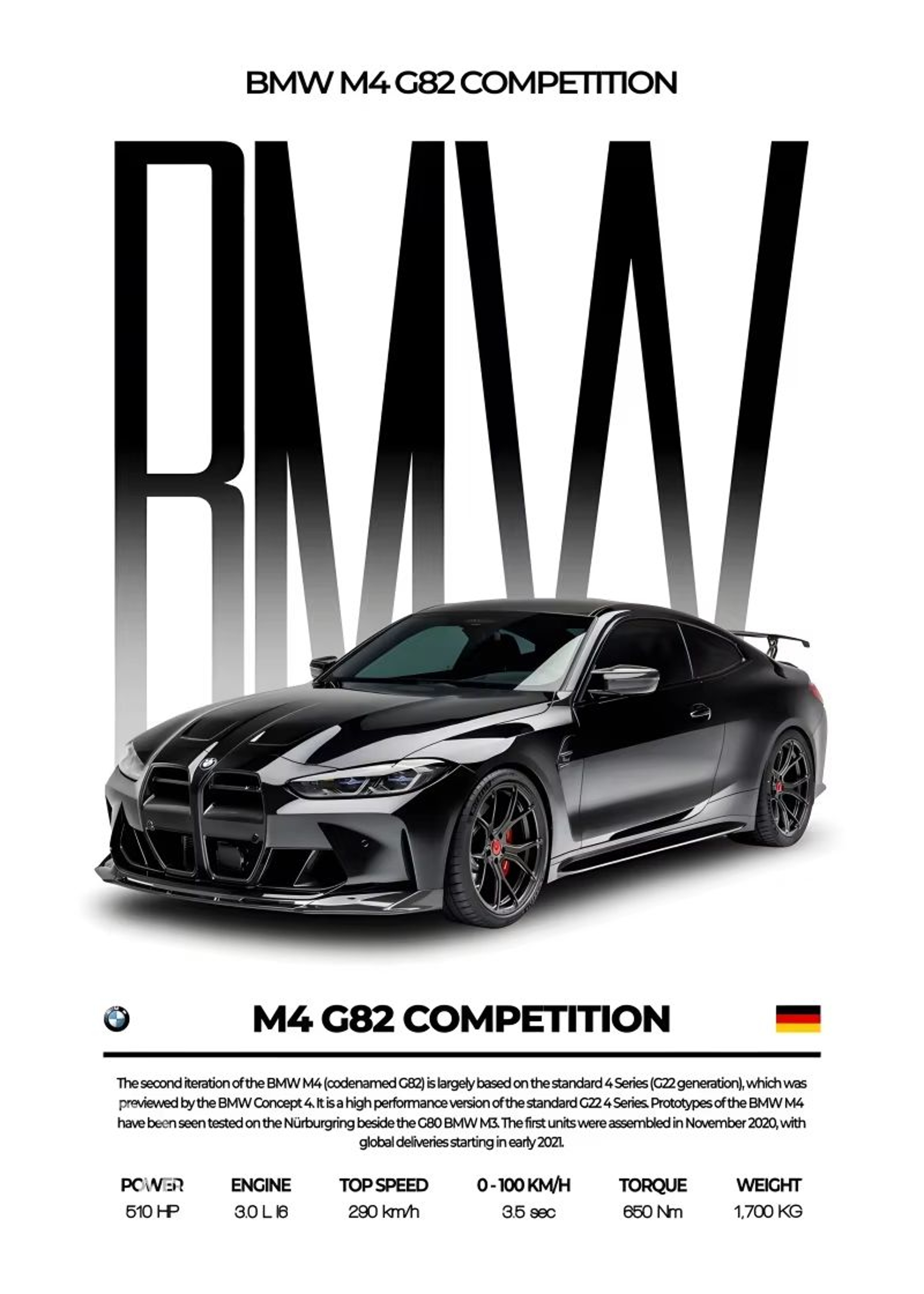 Black Famous Cars Canvas Wall Art Print For Modern Home Decoration Automotive Racing Poster 6
