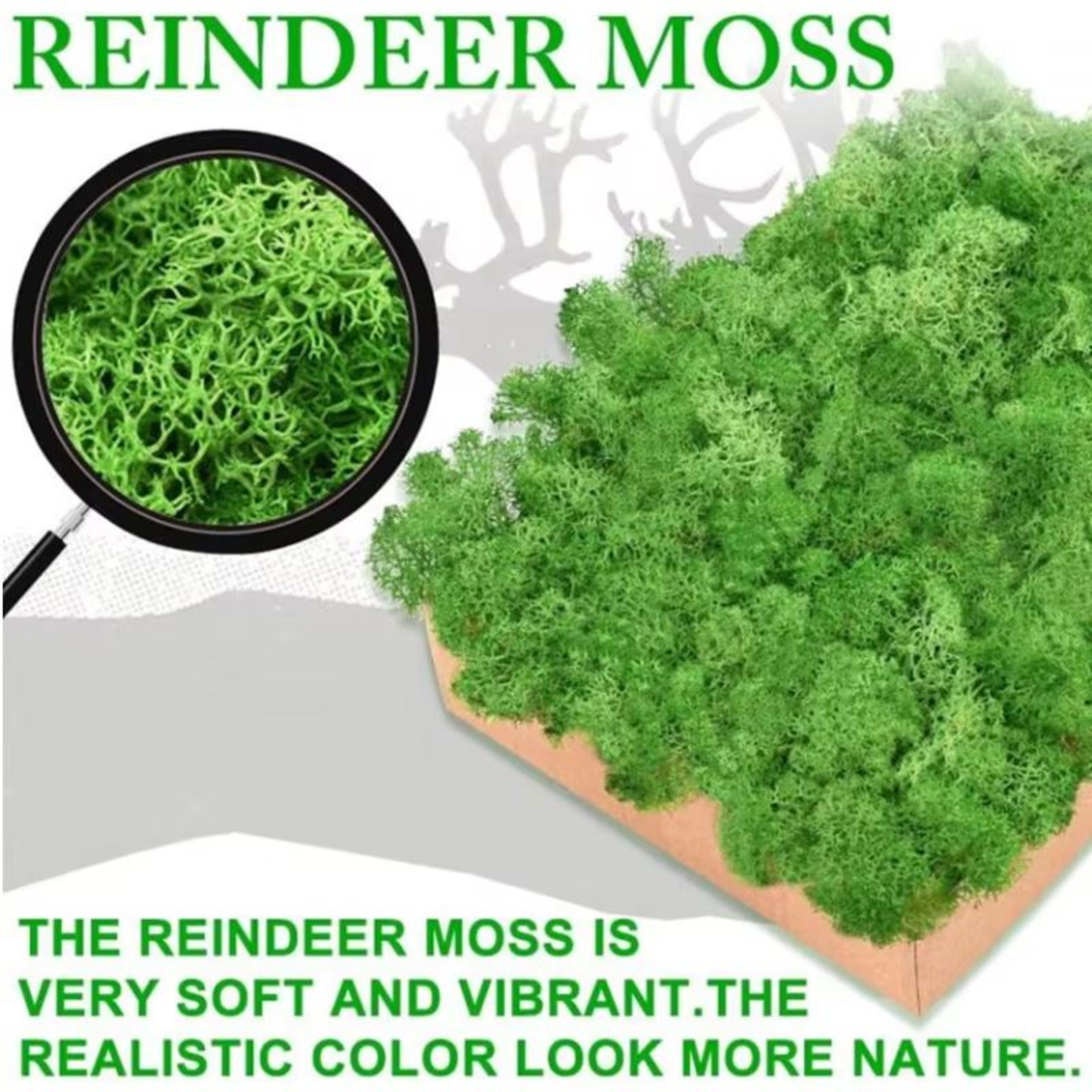 Natural Look Artificial Green Moss And Grass Set For Home Garden Decoration And DIY Crafts 2
