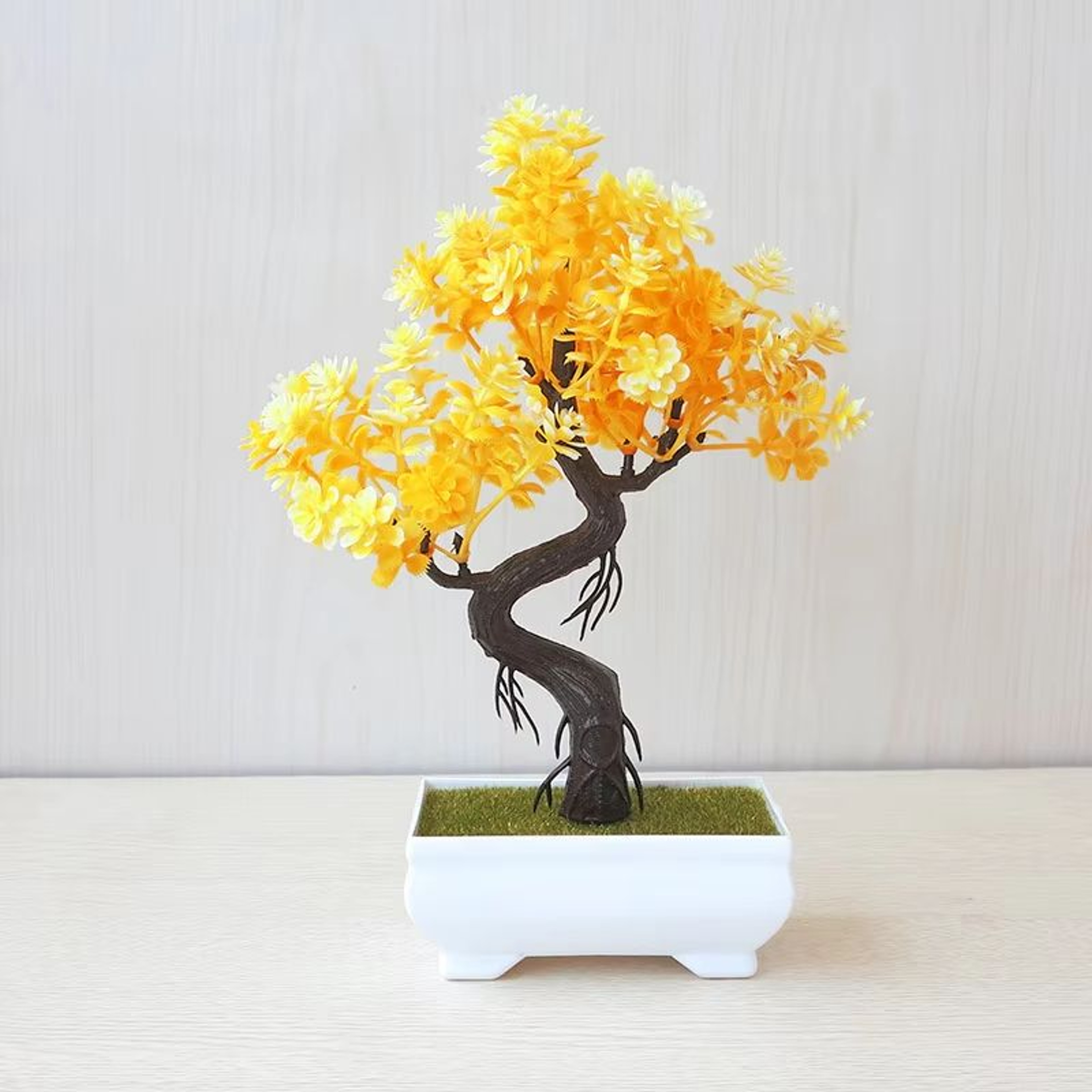 Mini Artificial Bonsai Tree Potted Plant Zen Desk Decor Faux Greenery 25