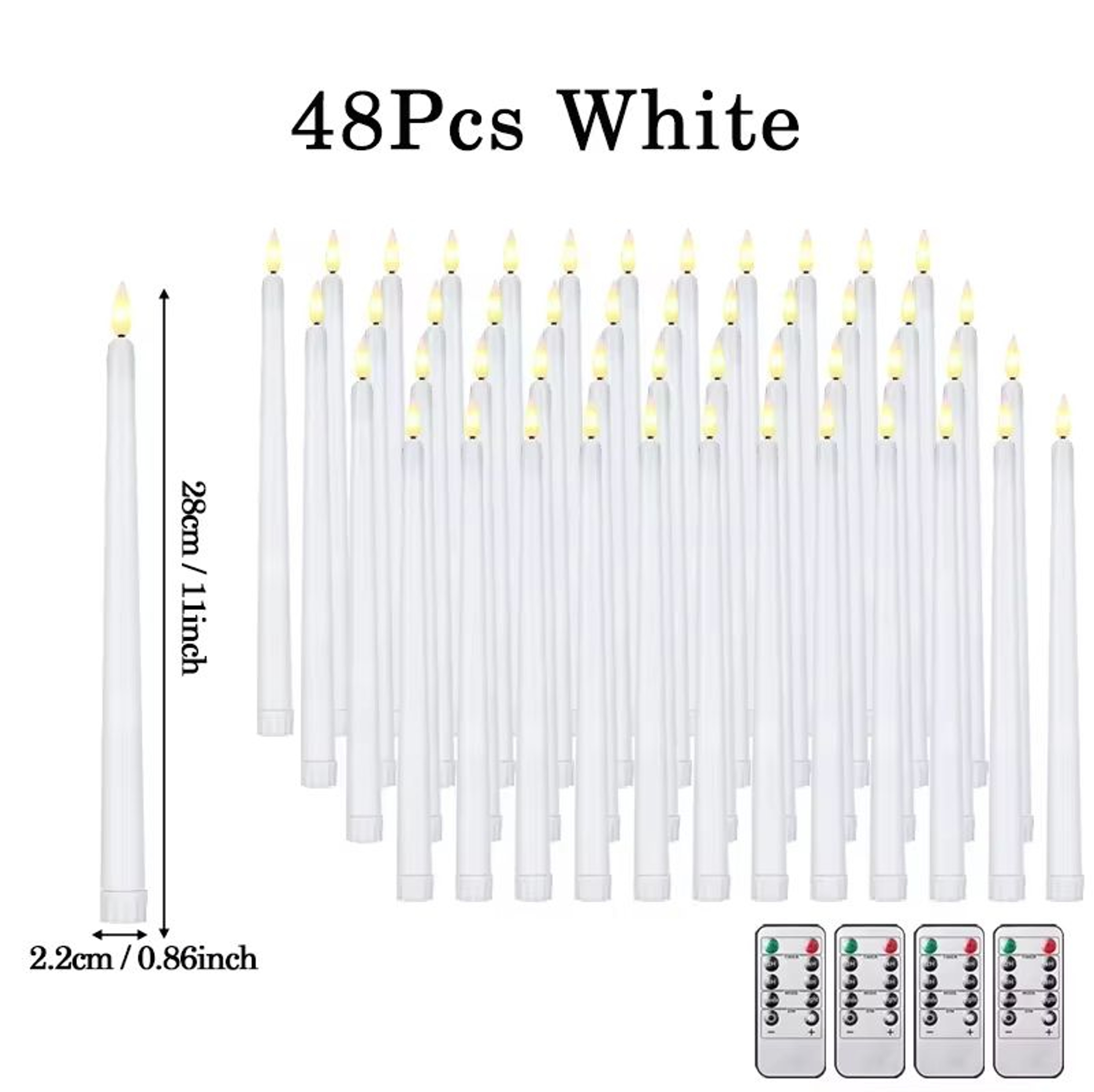 Flameless LED Taper Candle Set With Flickering Light Battery Operated Wedding And Home Decor 9