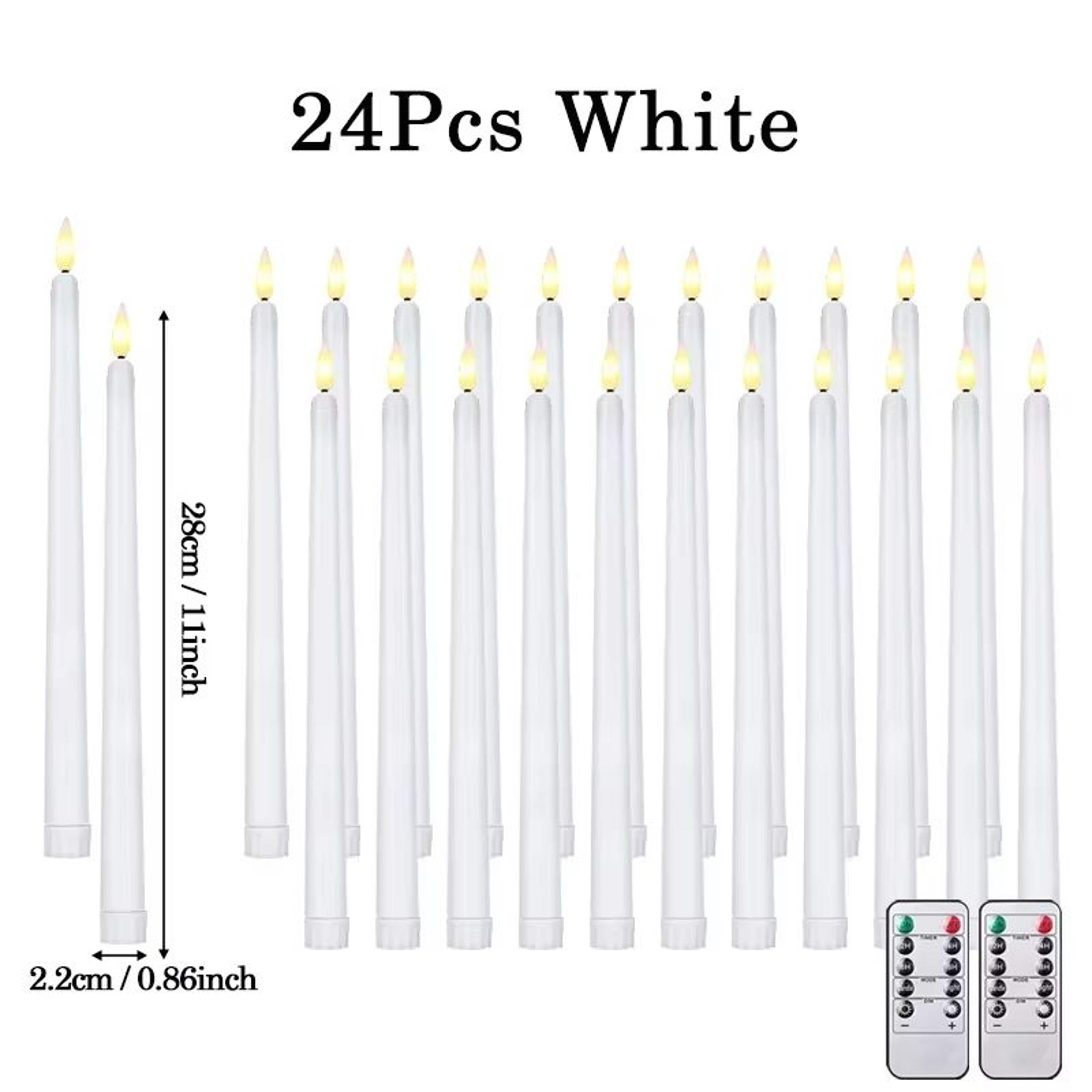 Flameless LED Taper Candle Set With Flickering Light Battery Operated Wedding And Home Decor 11