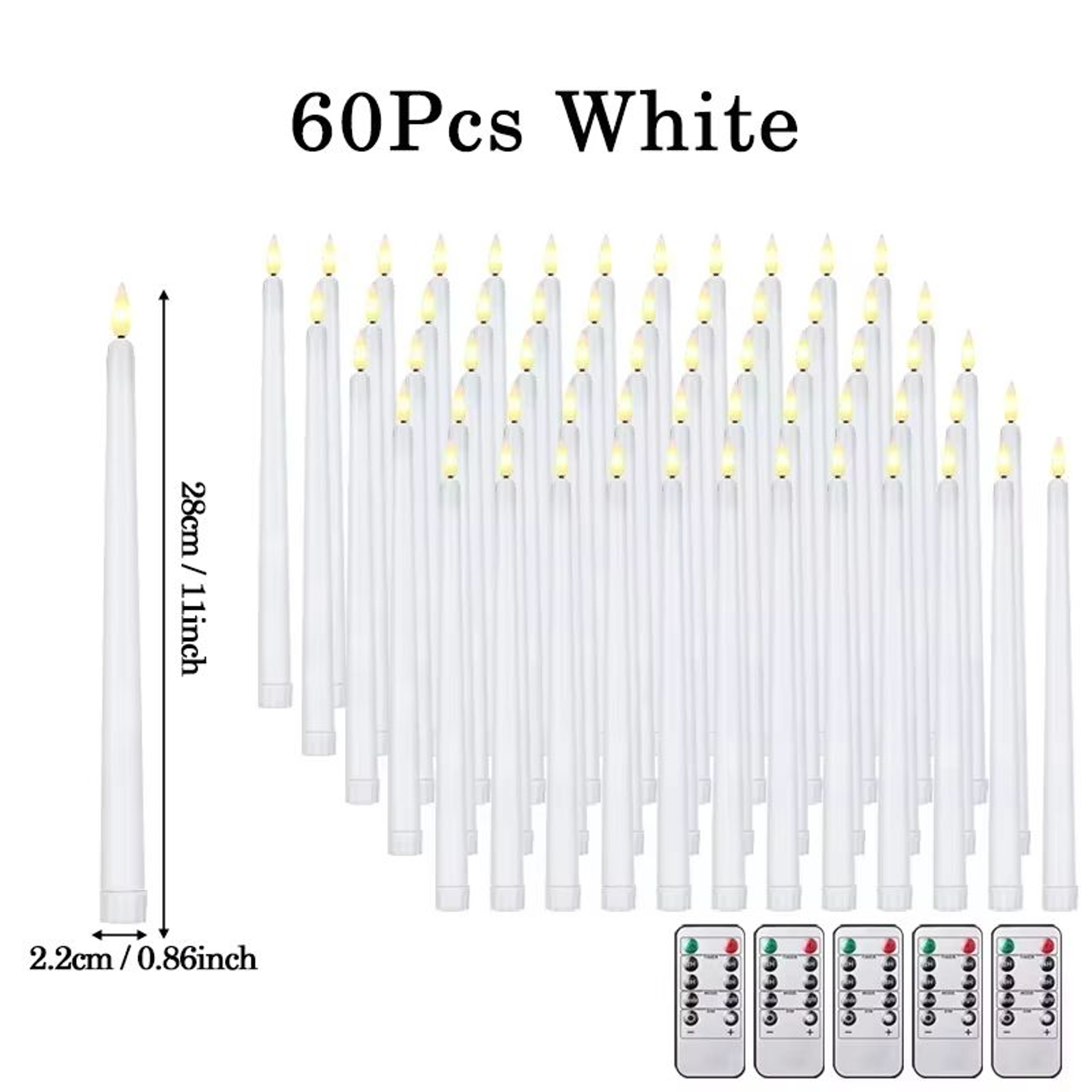 Flameless LED Taper Candle Set With Flickering Light Battery Operated Wedding And Home Decor 13