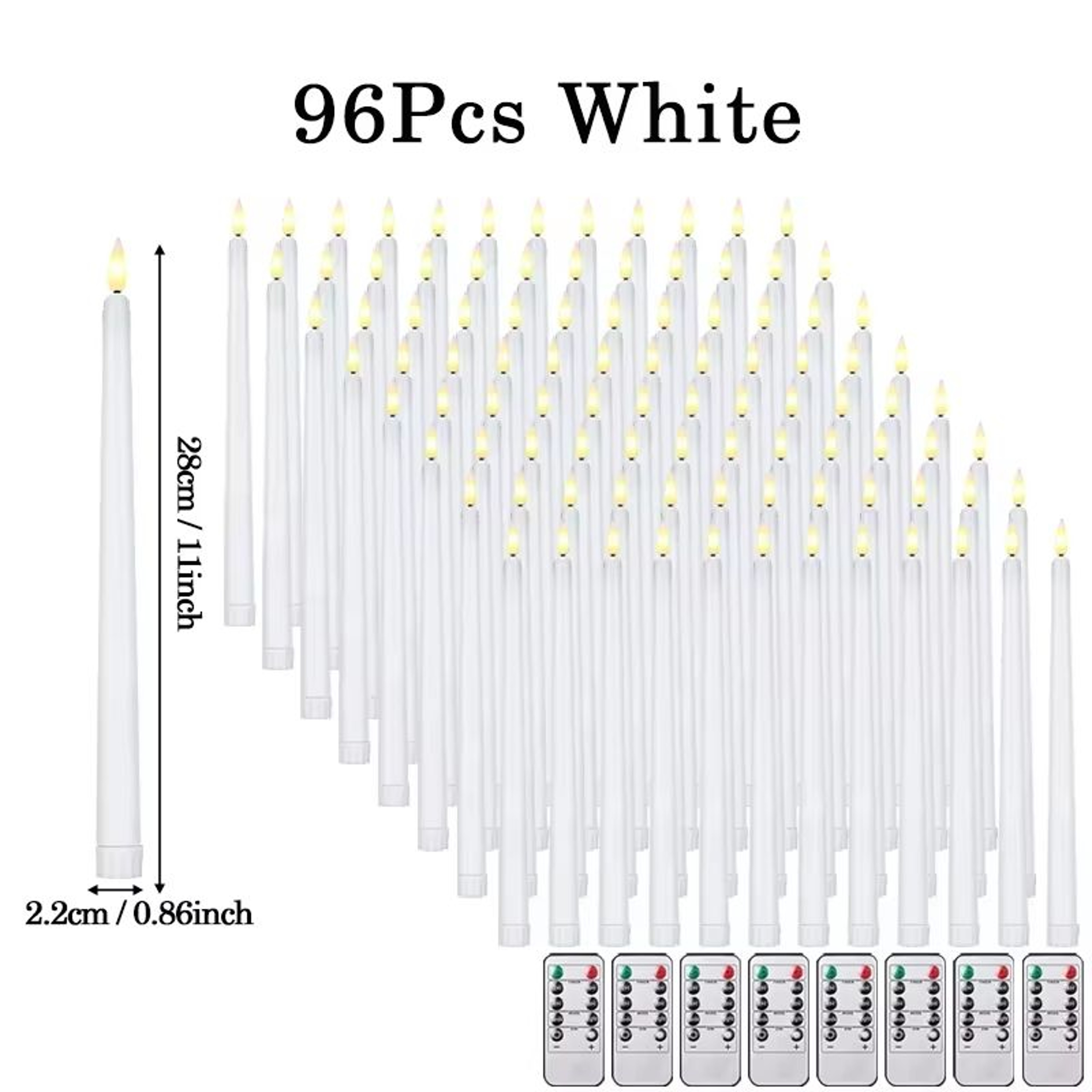 Flameless LED Taper Candle Set With Flickering Light Battery Operated Wedding And Home Decor 18