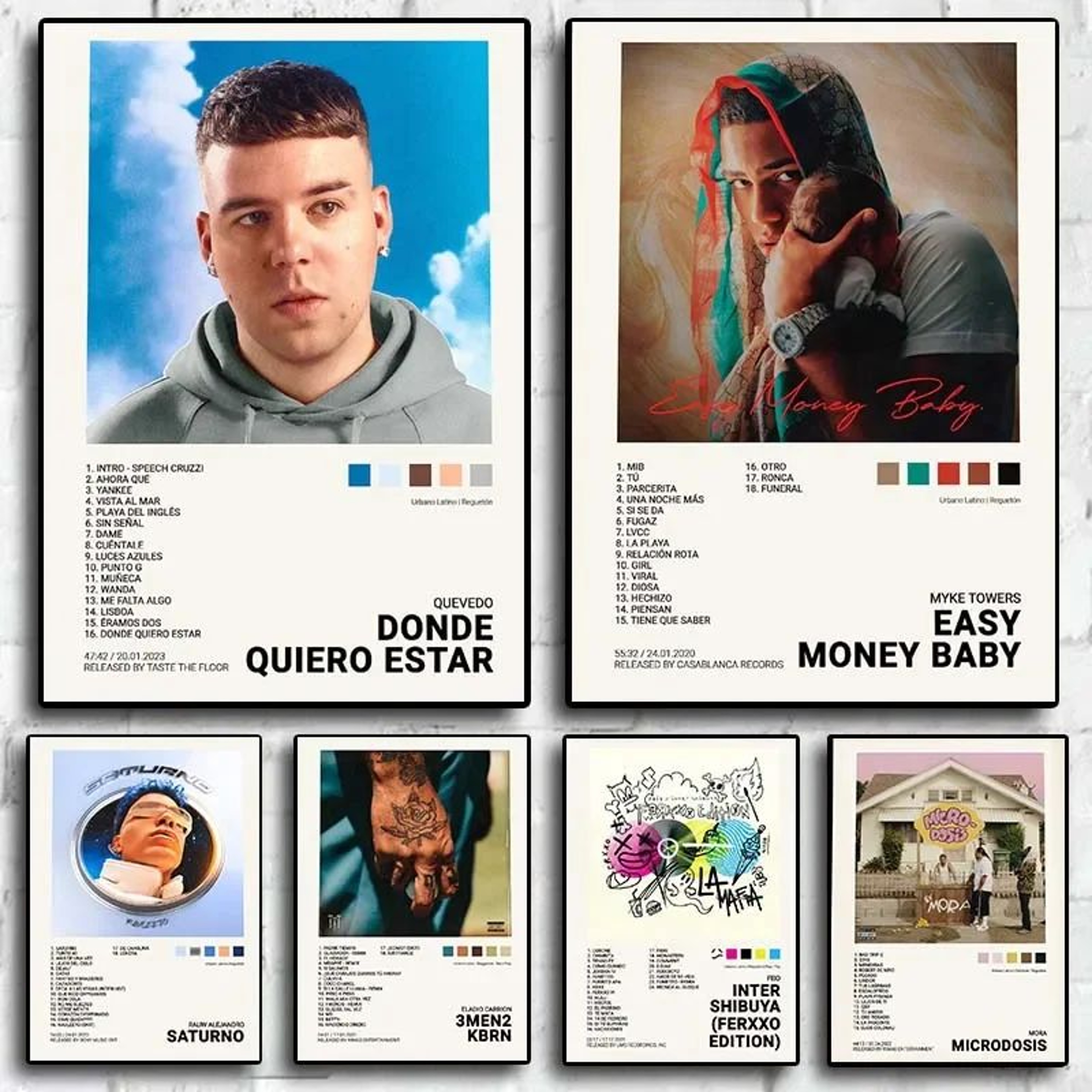 Latin Rapper Album Cover Canvas Poster Wall Art For Aesthetic Room Decor 0