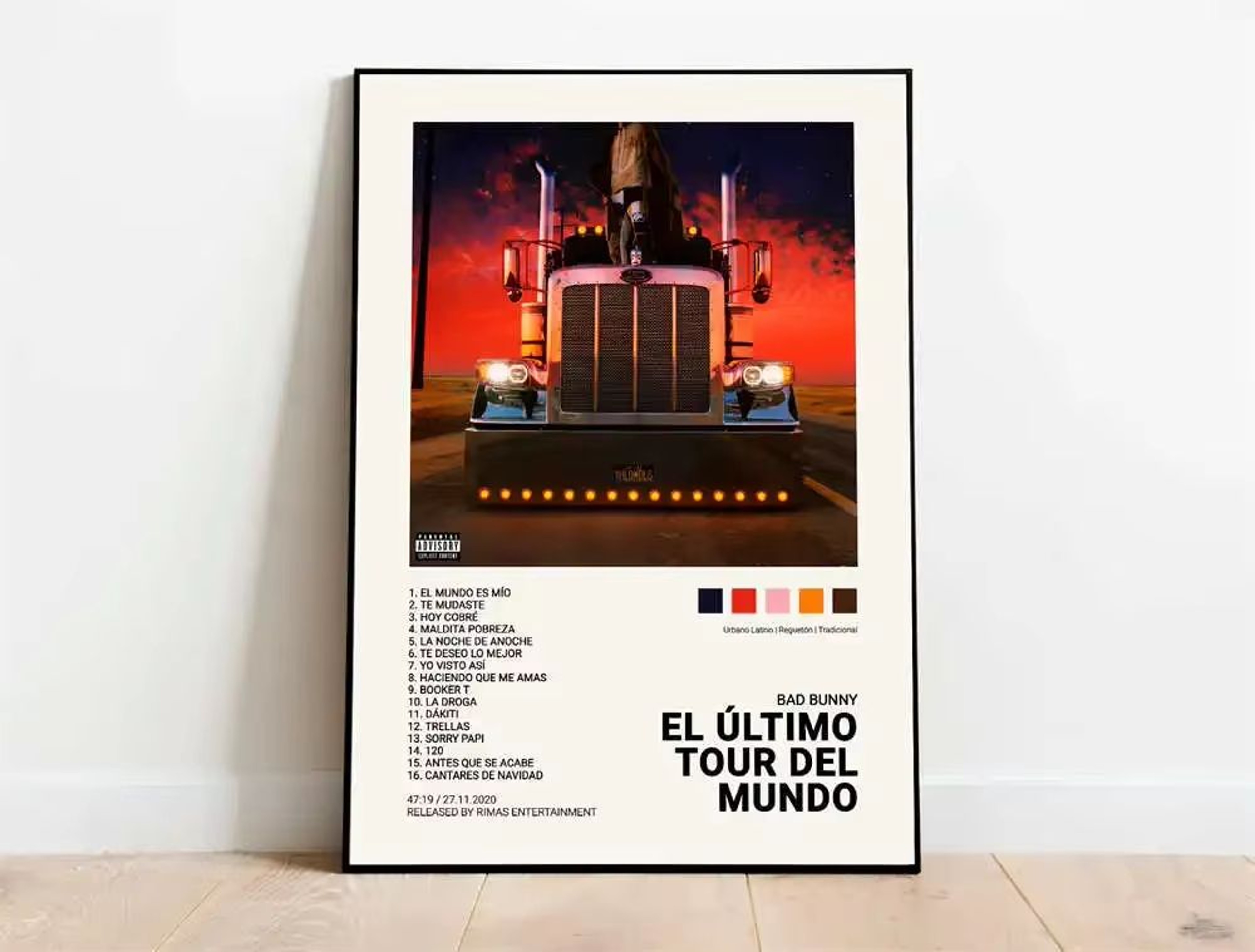 Latin Rapper Album Cover Canvas Poster Wall Art For Aesthetic Room Decor 9