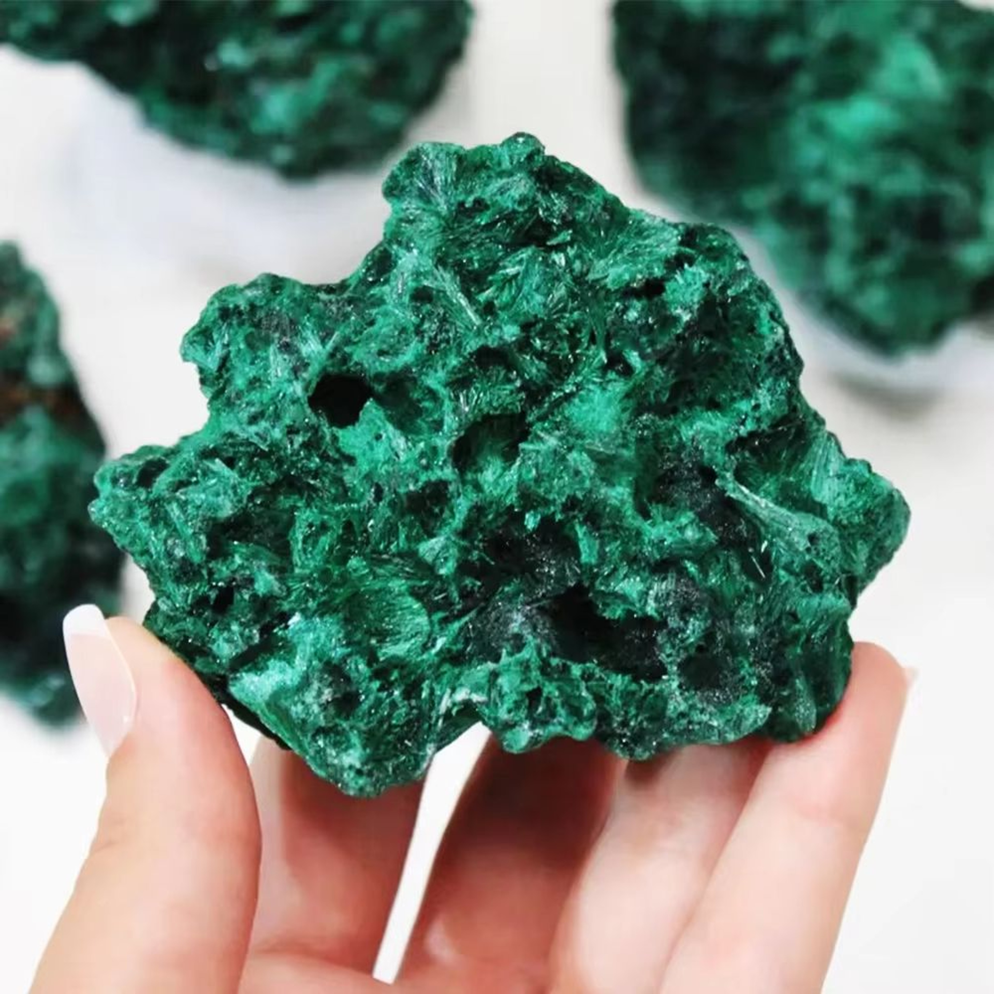 Natural Raw Malachite Crystal Stone Deep Green Rough Specimen For Home Decor And Gifts 2