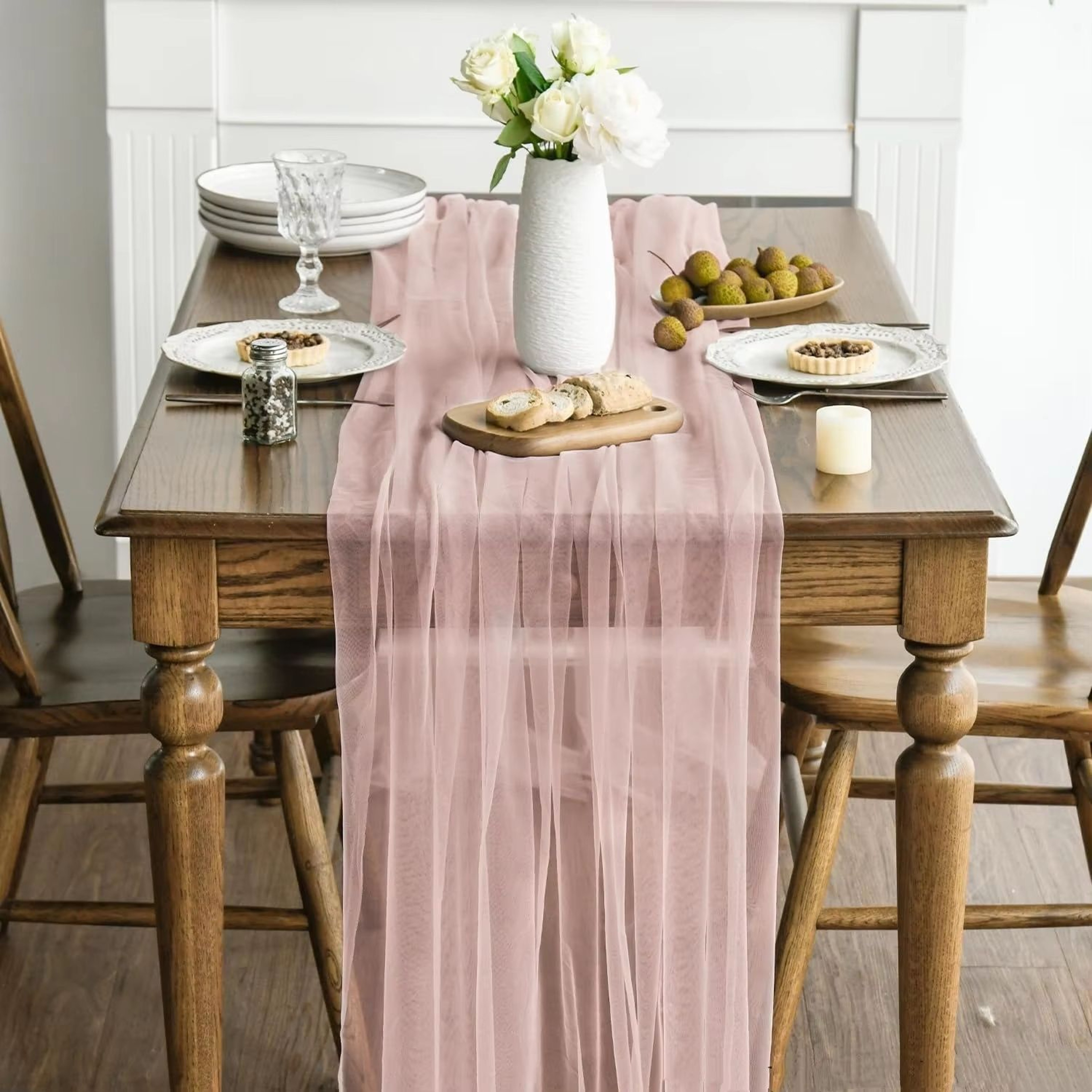 Sheer Gauze Table Runner 10 Ft Romantic Wedding  Party Decor 3