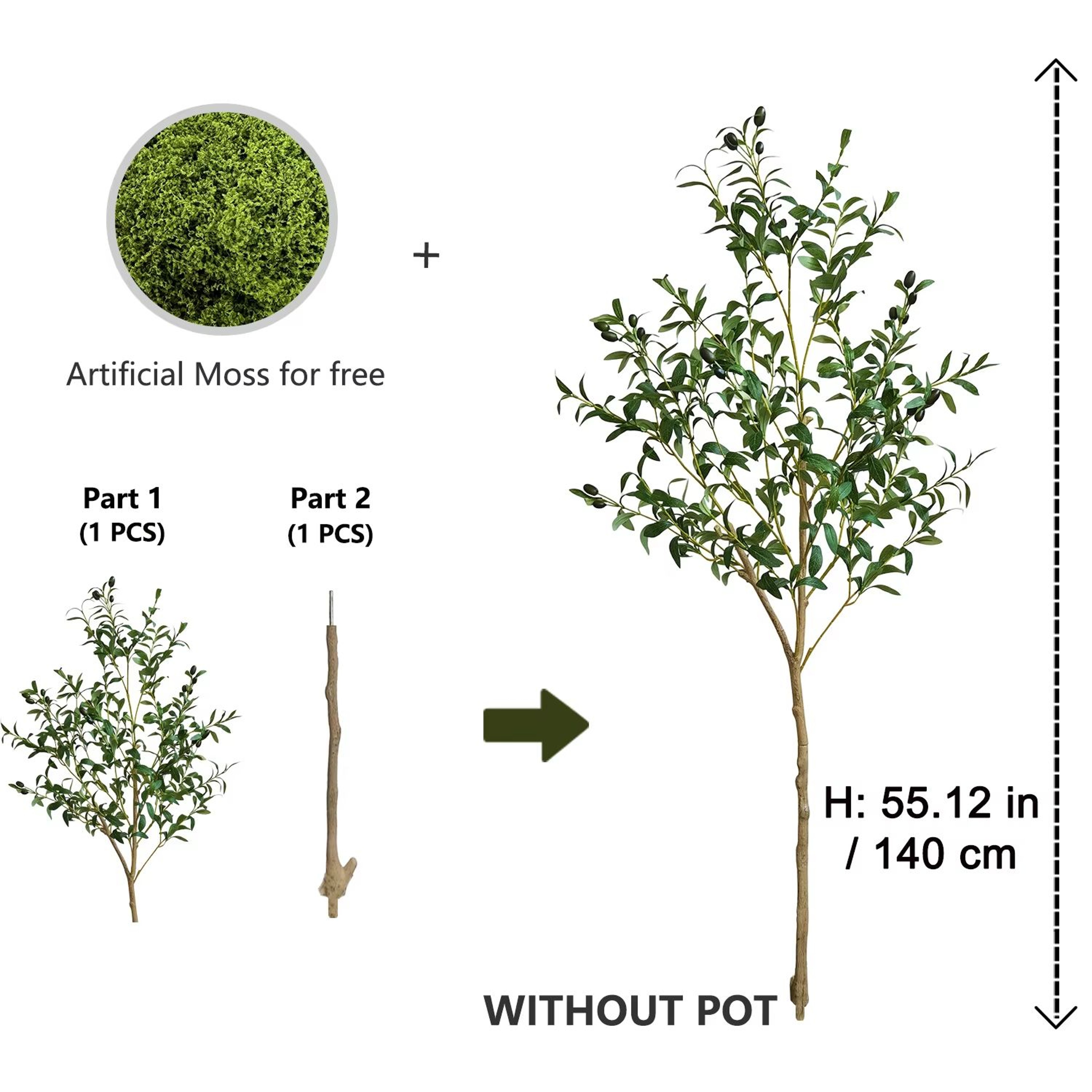 Minimalist Artificial Olive Tree Branch 4771in Faux Olive Leaves Modern Home Decor 7