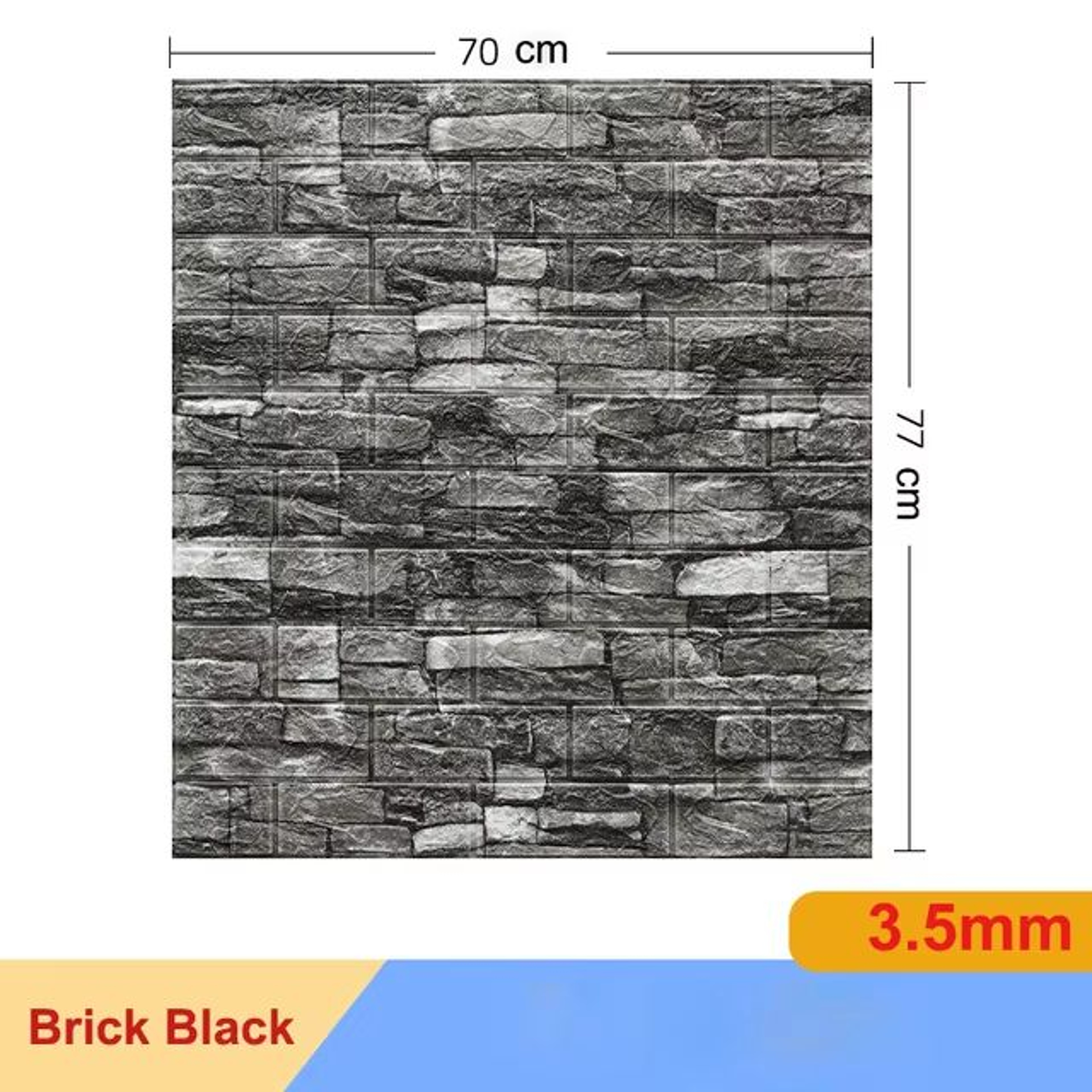 3D Brick Wall Sticker Panels Self Adhesive Foam Wallpaper 2756x3031in DIY Home Decor Set 21