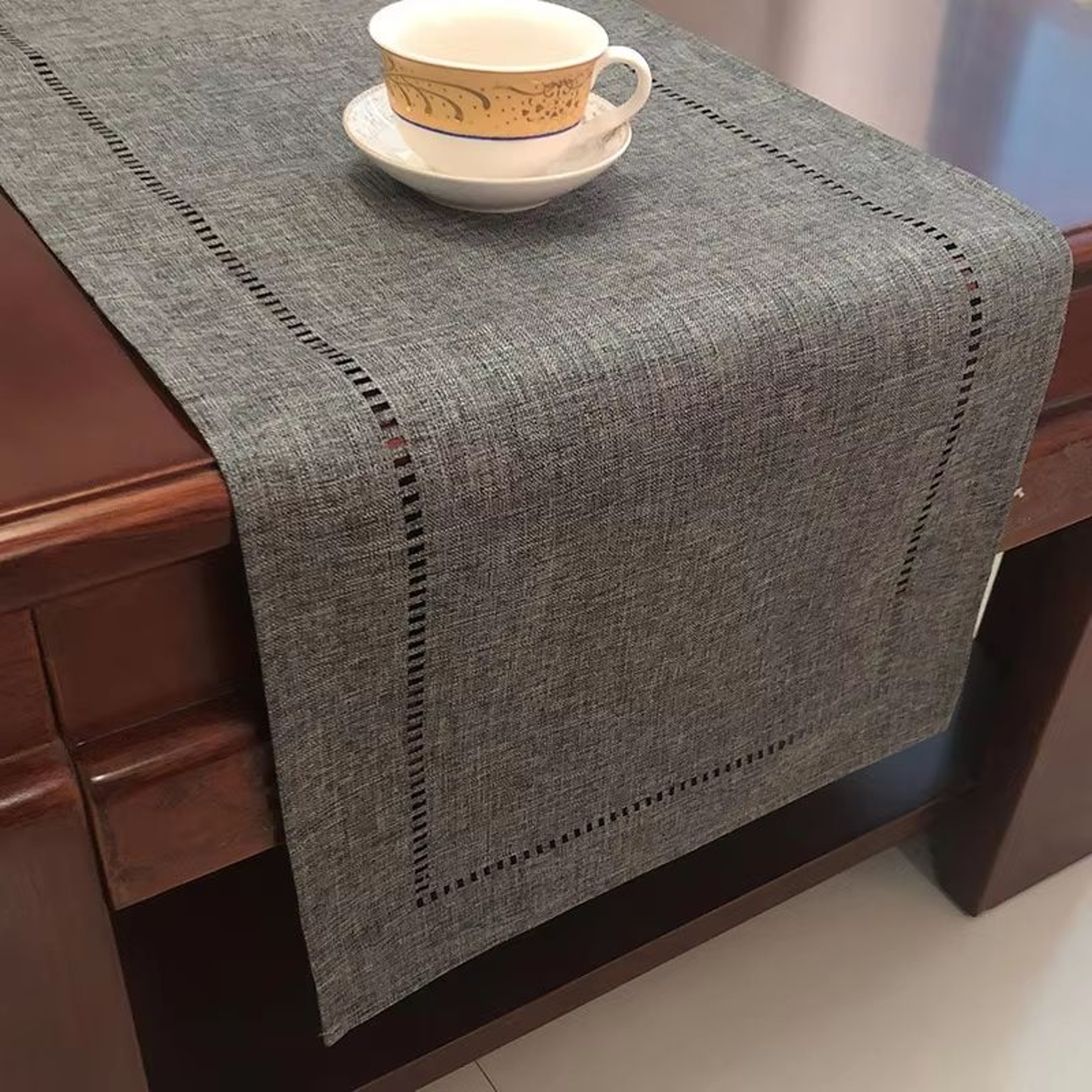 Basic Linen Style Table Runner For Kitchen Dining  Everyday Decor 1