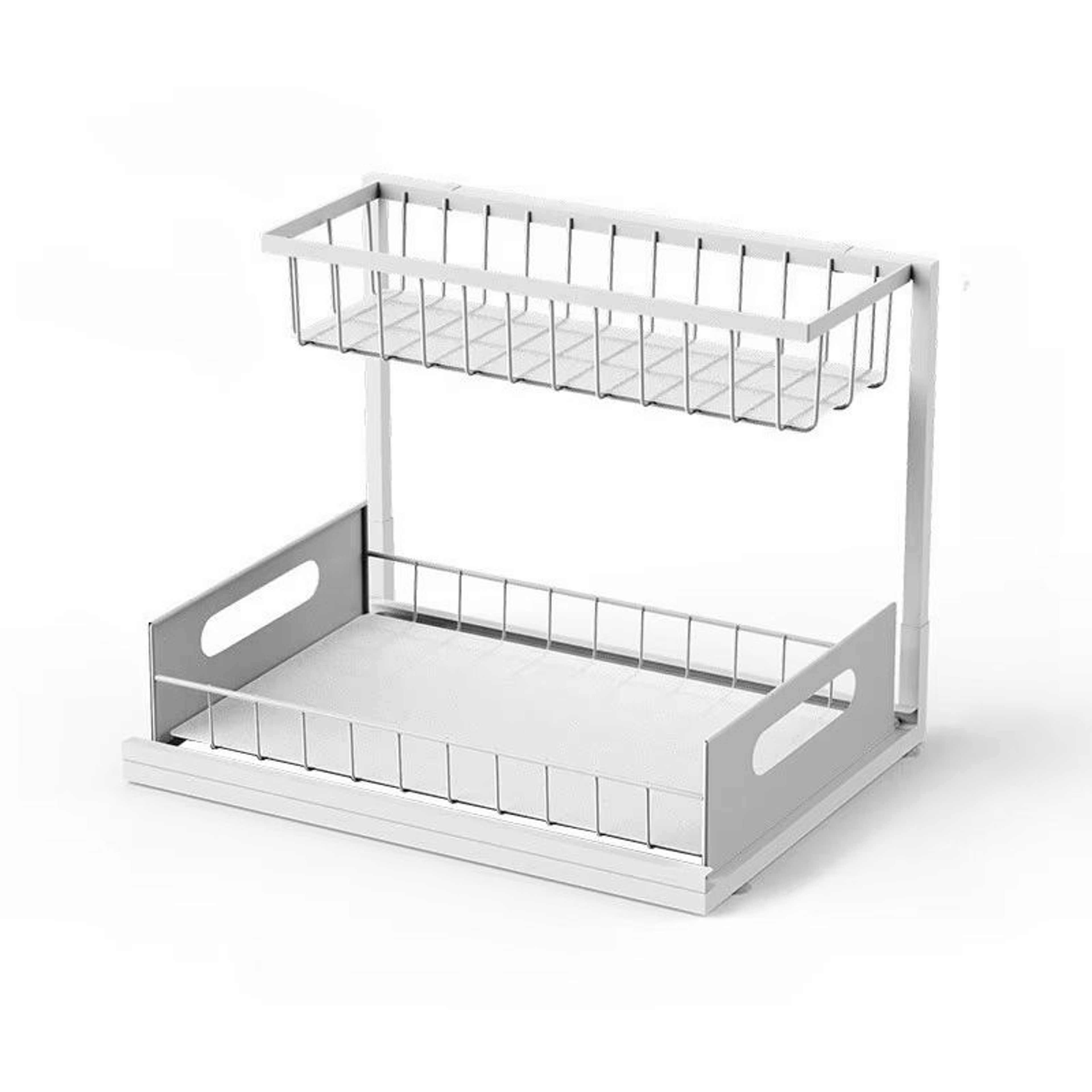 SlidePro 2 Tier Under Sink Organizer Rustproof Metal Pull Out Cabinet Storage 6