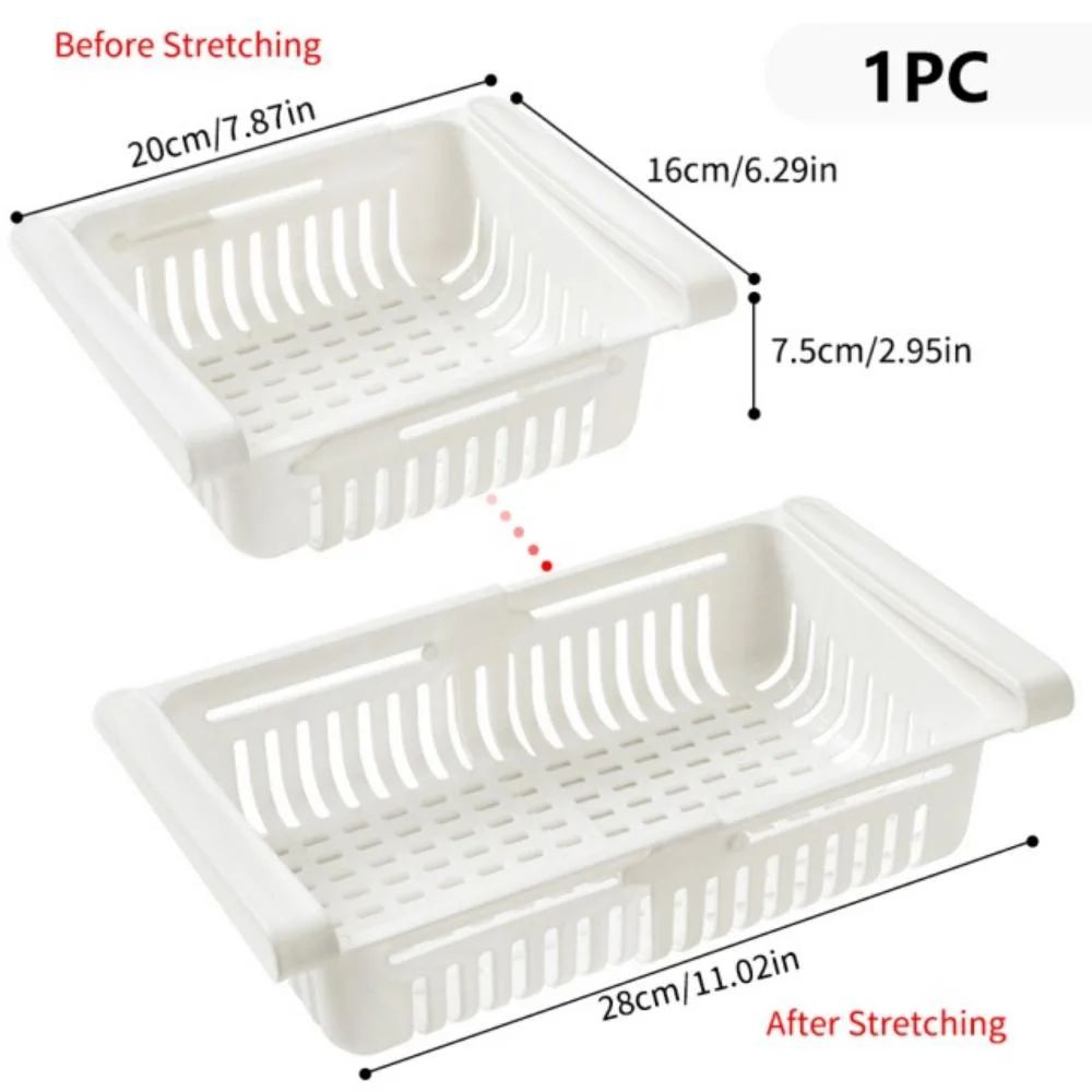 PullOut Refrigerator Drawer Organizer With Adjustable Shelf Fit And FreshKeeping Design 5