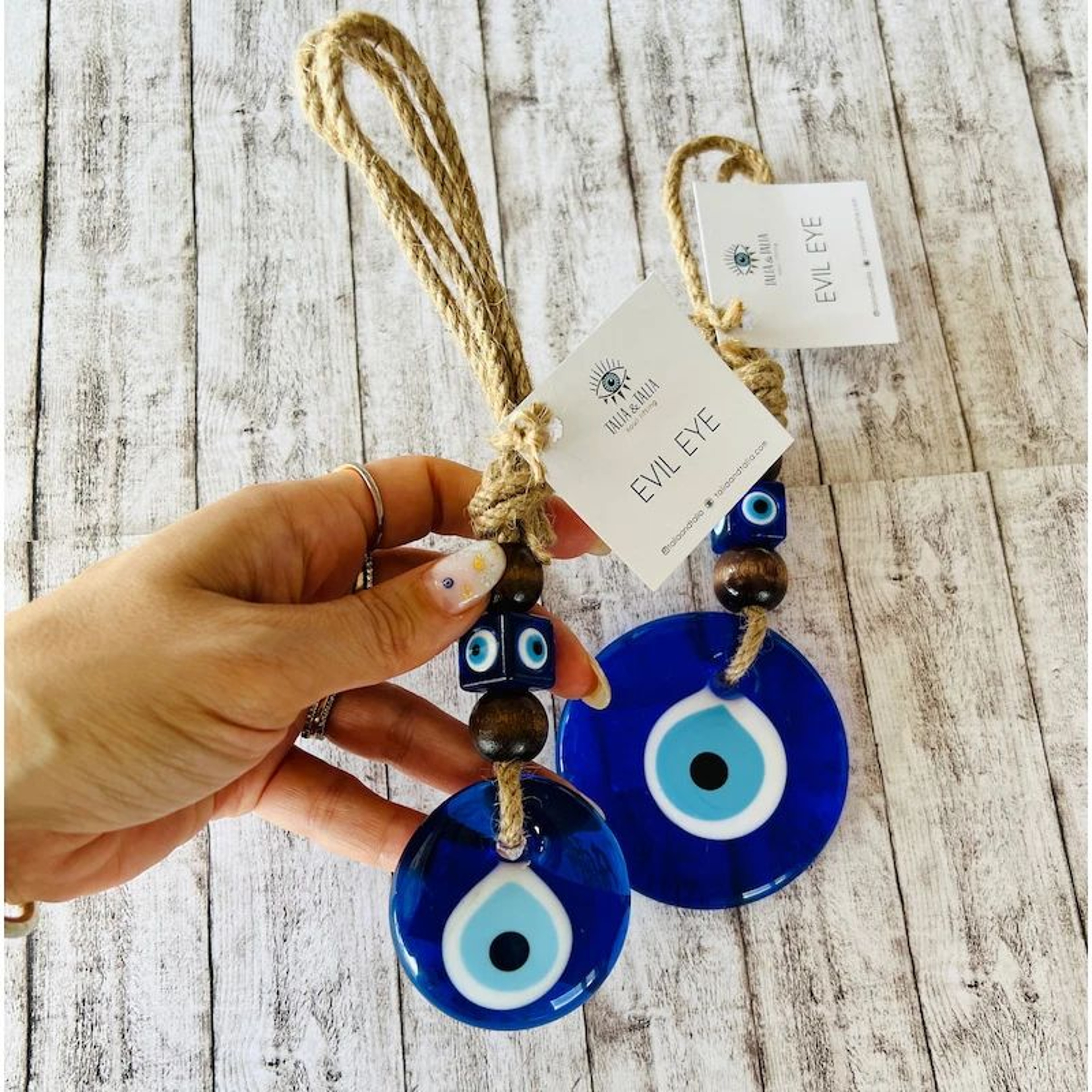 Boho Evil Eye Macrame Wall Hanging Nazar Protection Decor For Home And Car 3