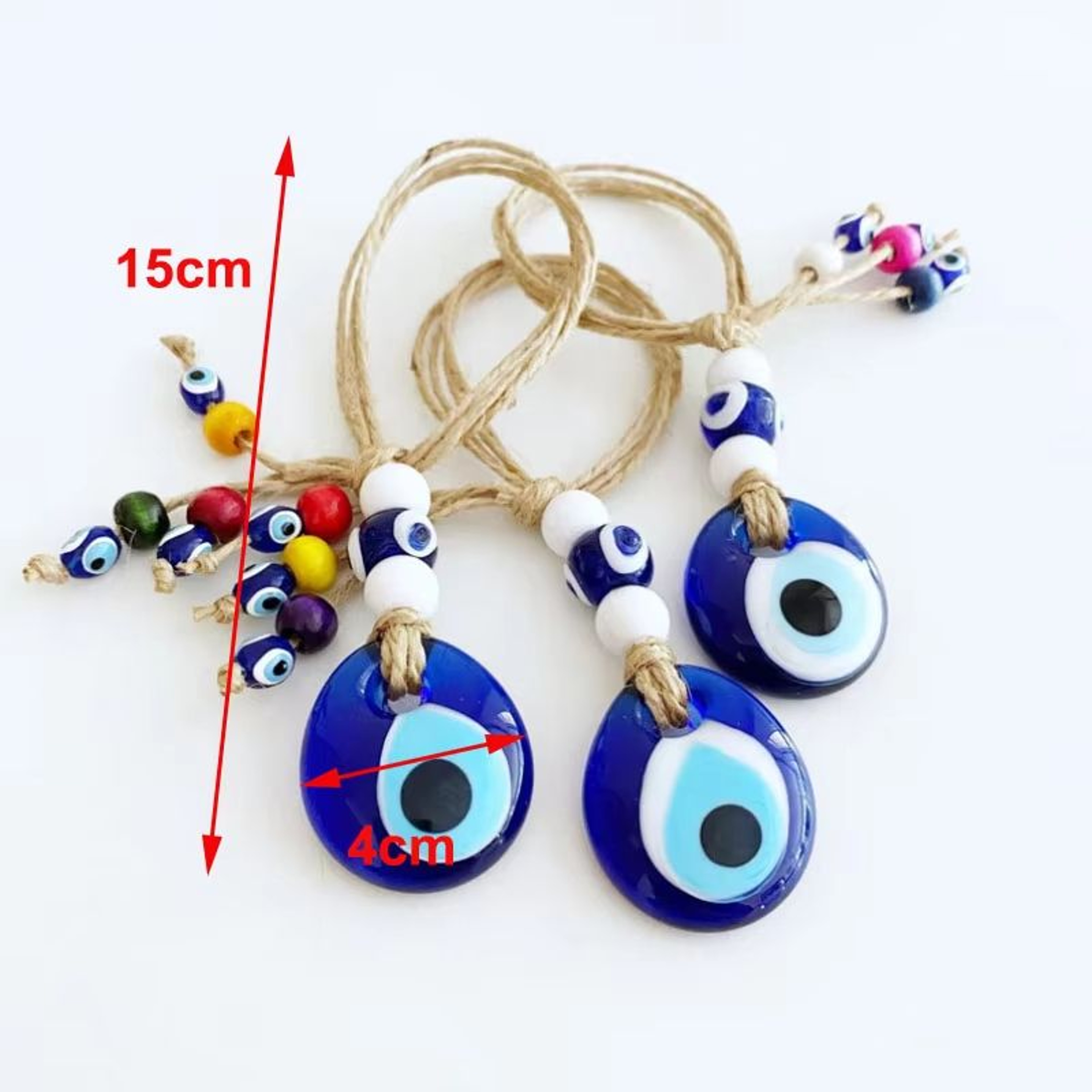 Boho Evil Eye Macrame Wall Hanging Nazar Protection Decor For Home And Car 16