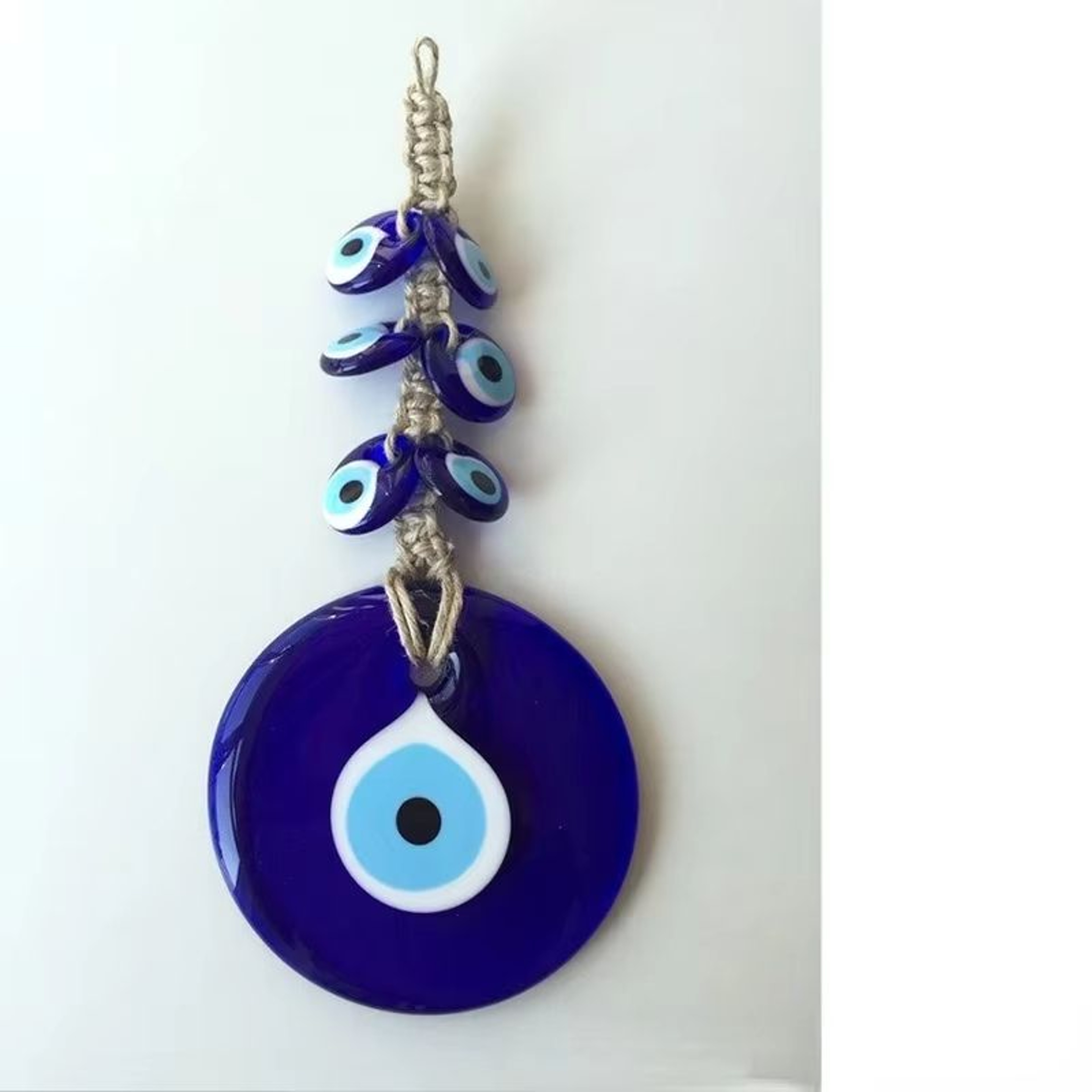 Colorful Turkish Evil Eye Glass Wall Hanging With Multicolor Beads For Home Protection 3