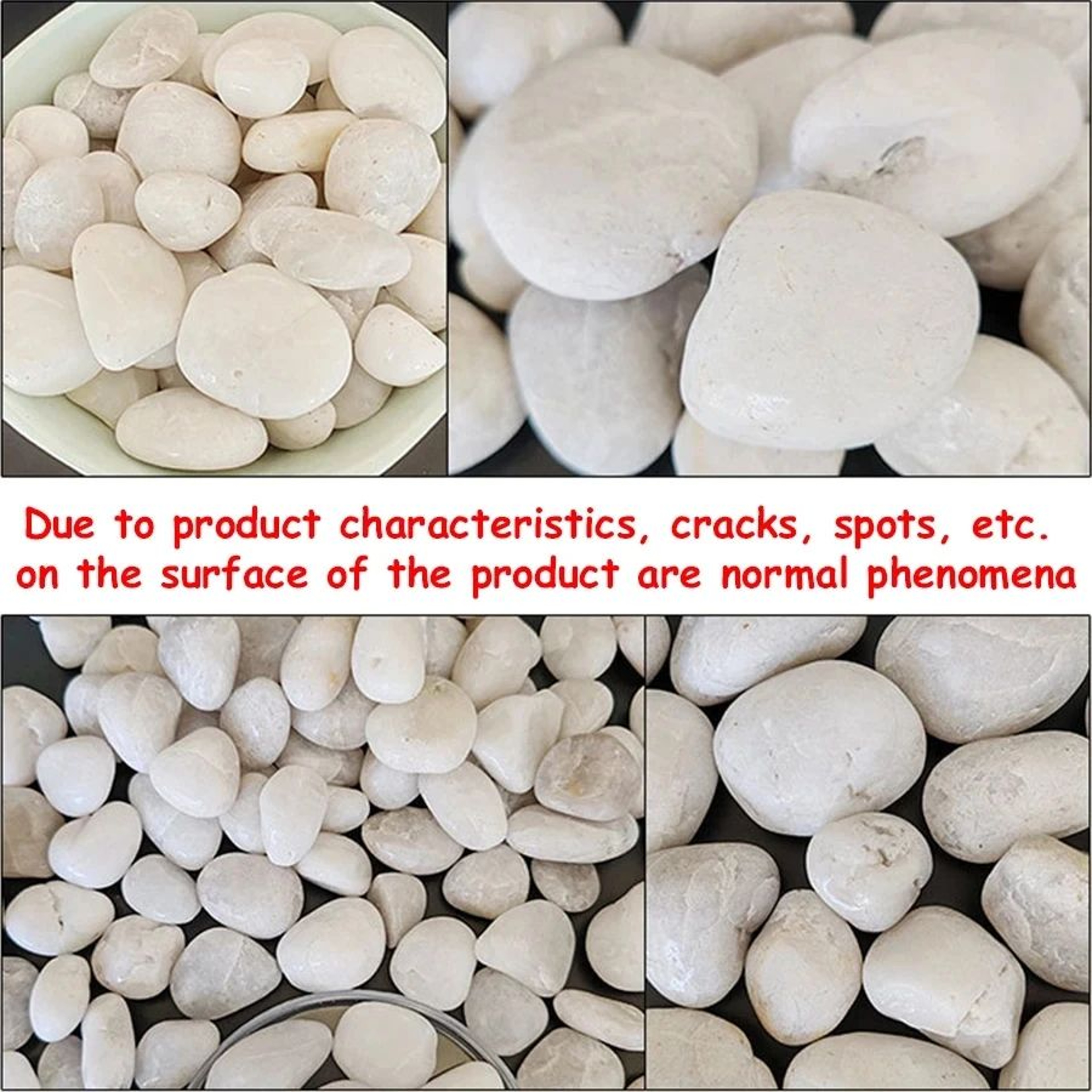 White Polished Pebbles Decorative Stones  Natural River Rocks For Garden Aquarium  Home Decor 1