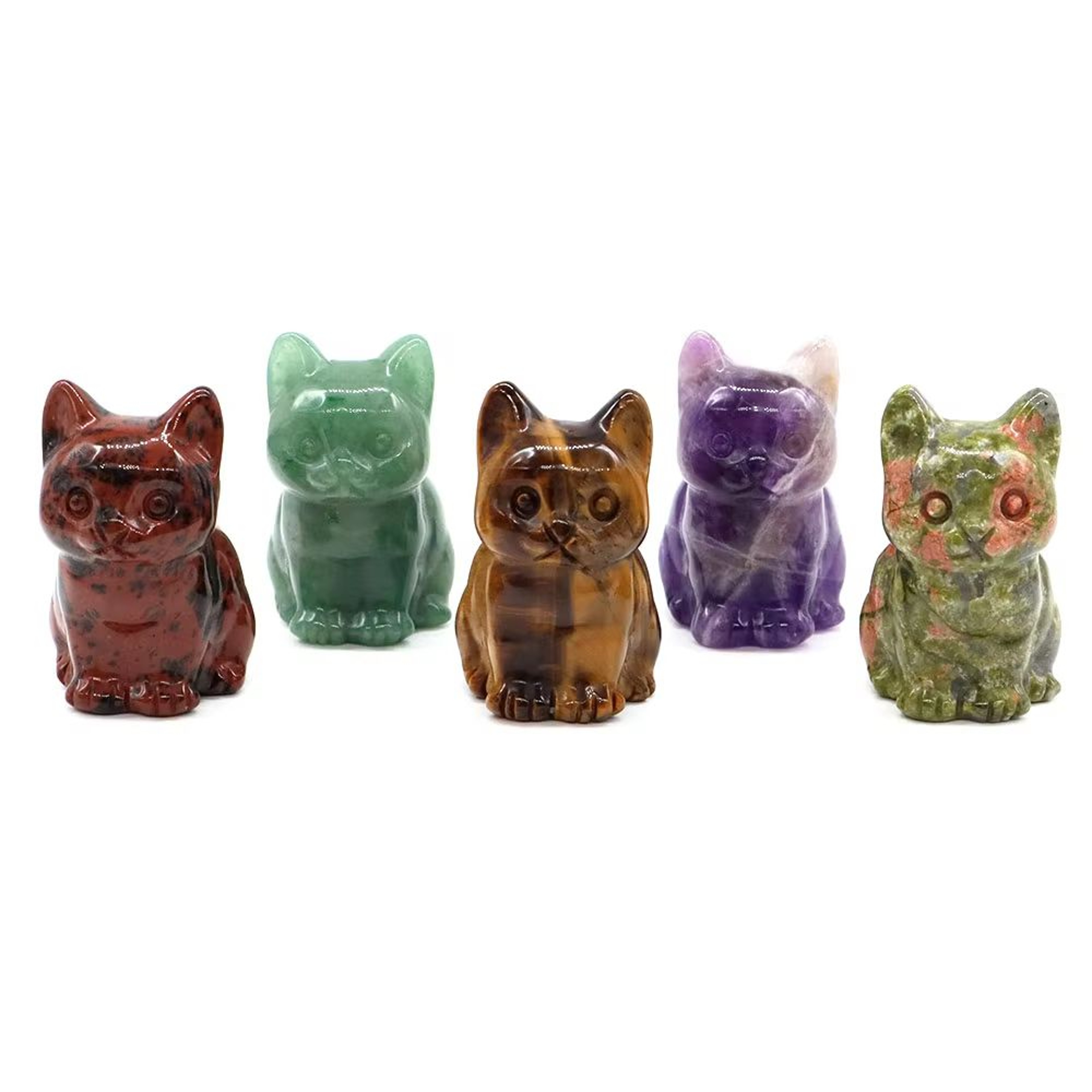 Natural Amethyst Cat Statue  Hand Carved Crystal Figurine For Healing  Meditation Decor 3