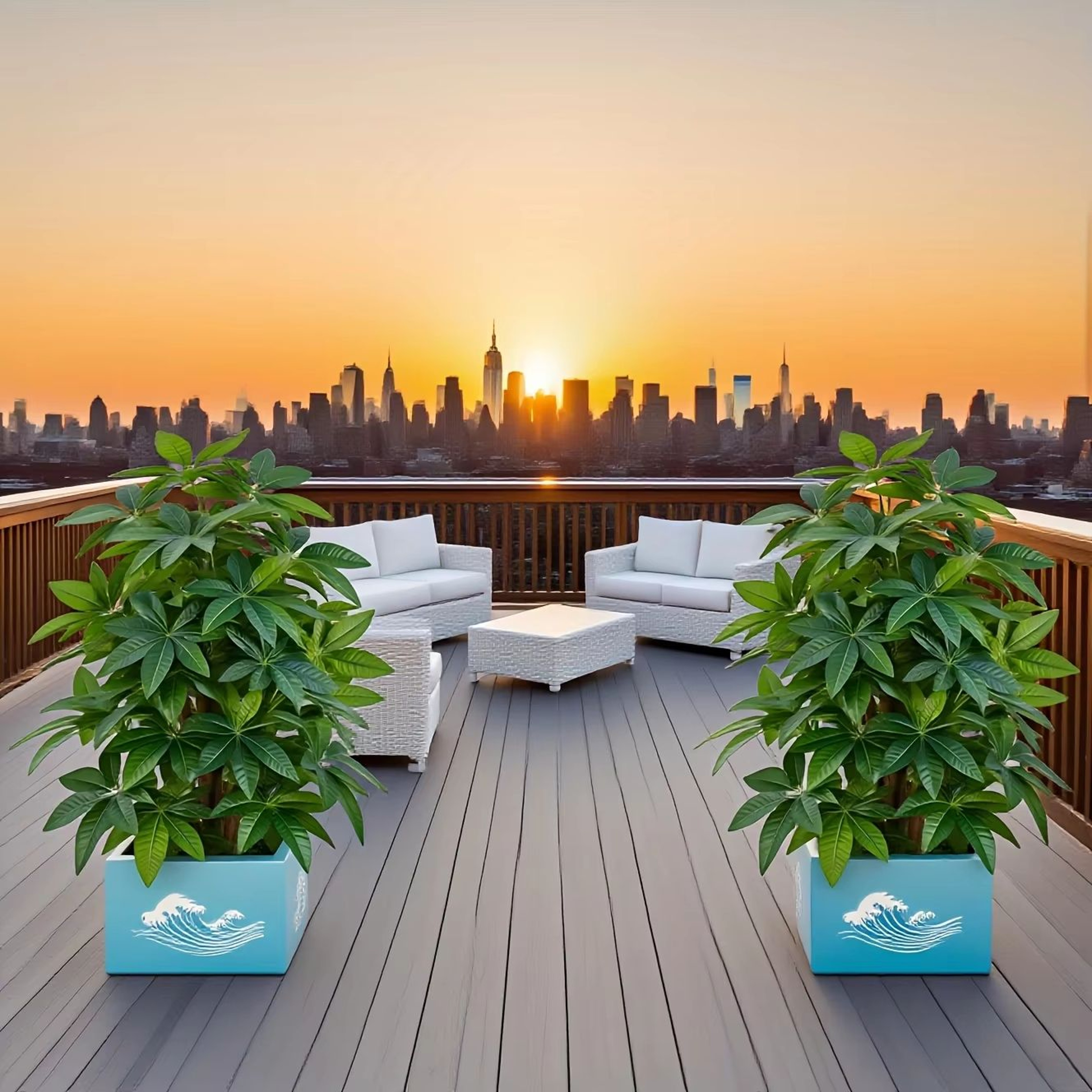 Large Artificial Money Tree Palm  Realistic Tropical Plant For Outdoor  Indoor Decor 5