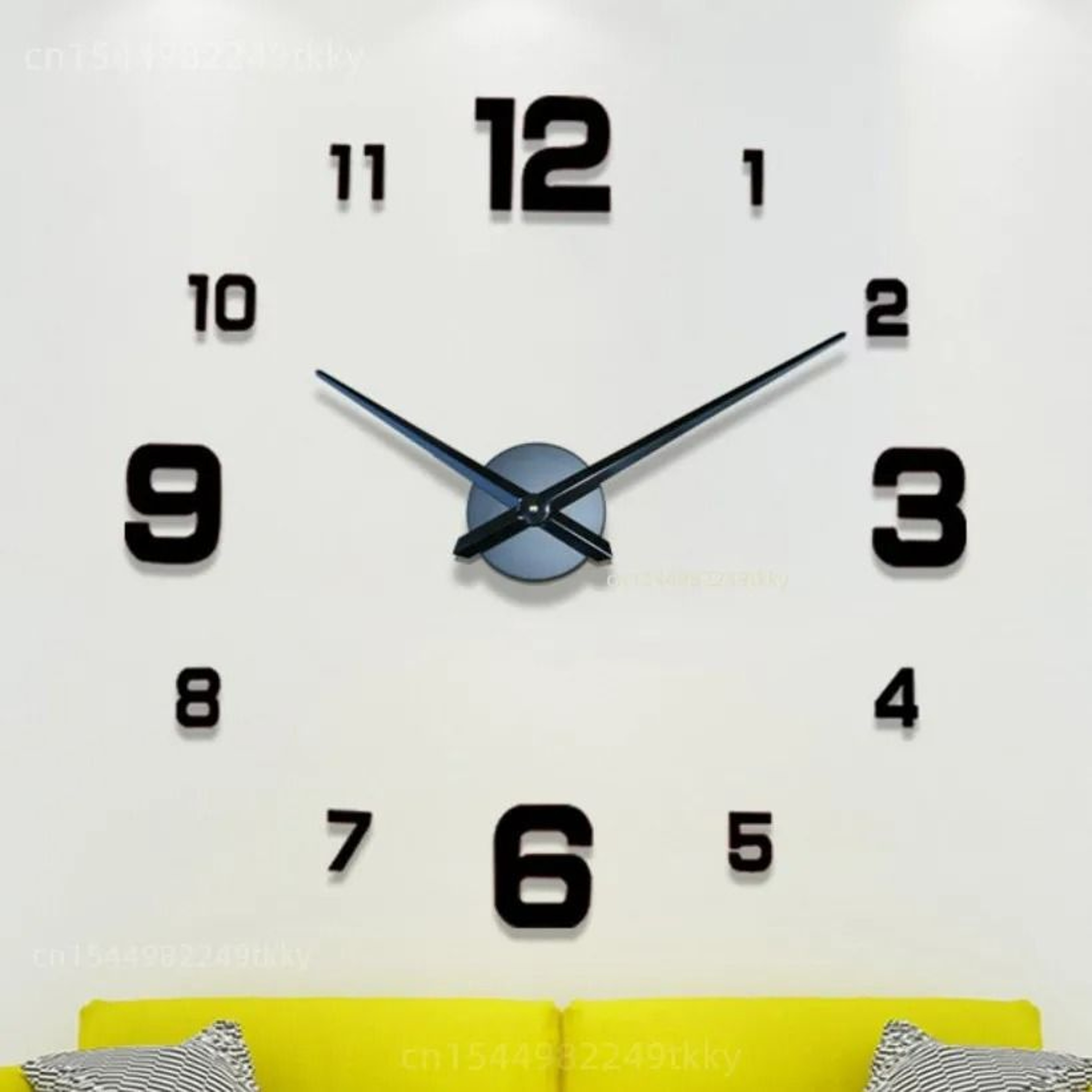 3D Luminous Frameless Wall Clock DIY Kit  Modern Silent Glow Wall Decor 0