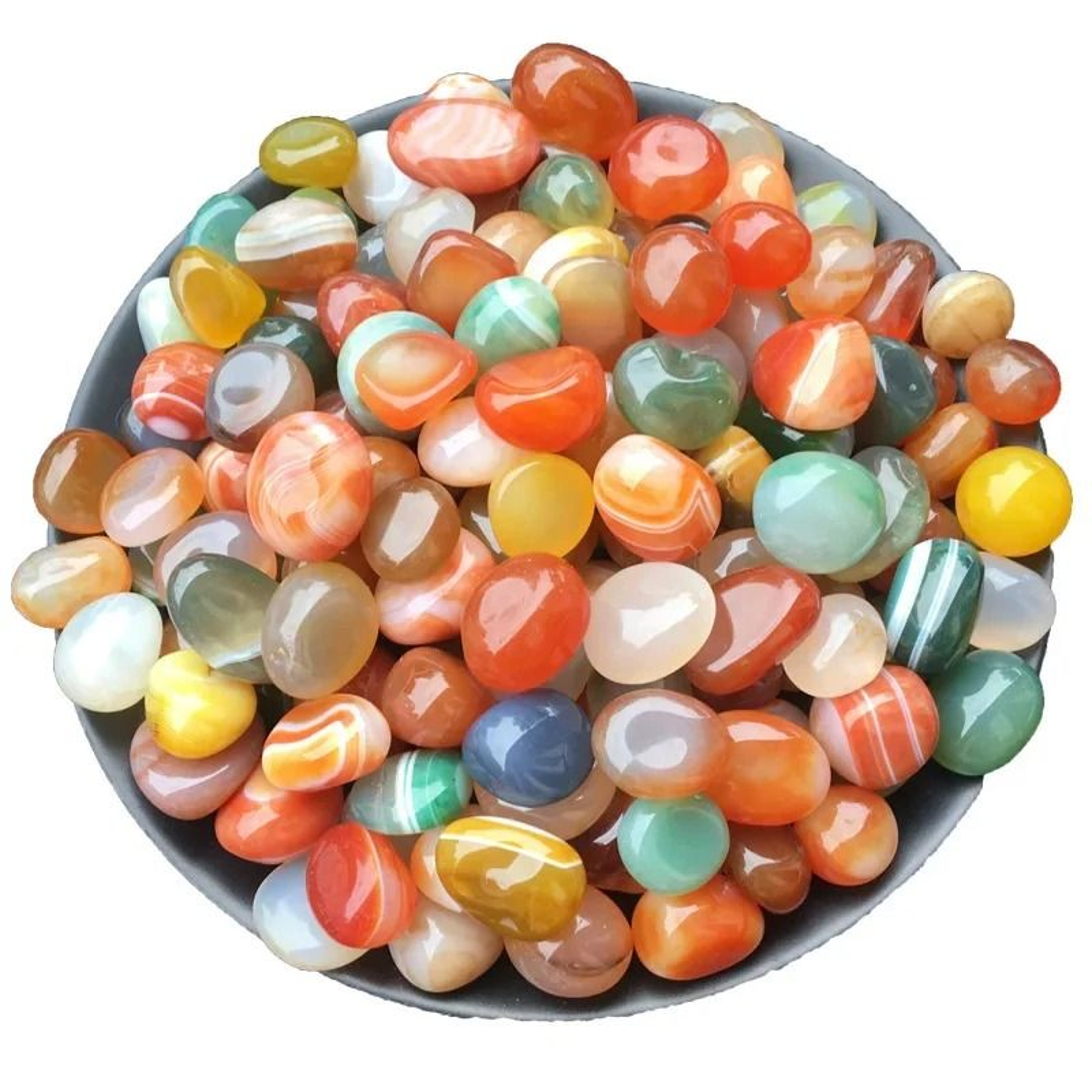 Colorful Agate Pebbles 353oz Decorative Stones For Aquariums Vases And Plant Decor 1