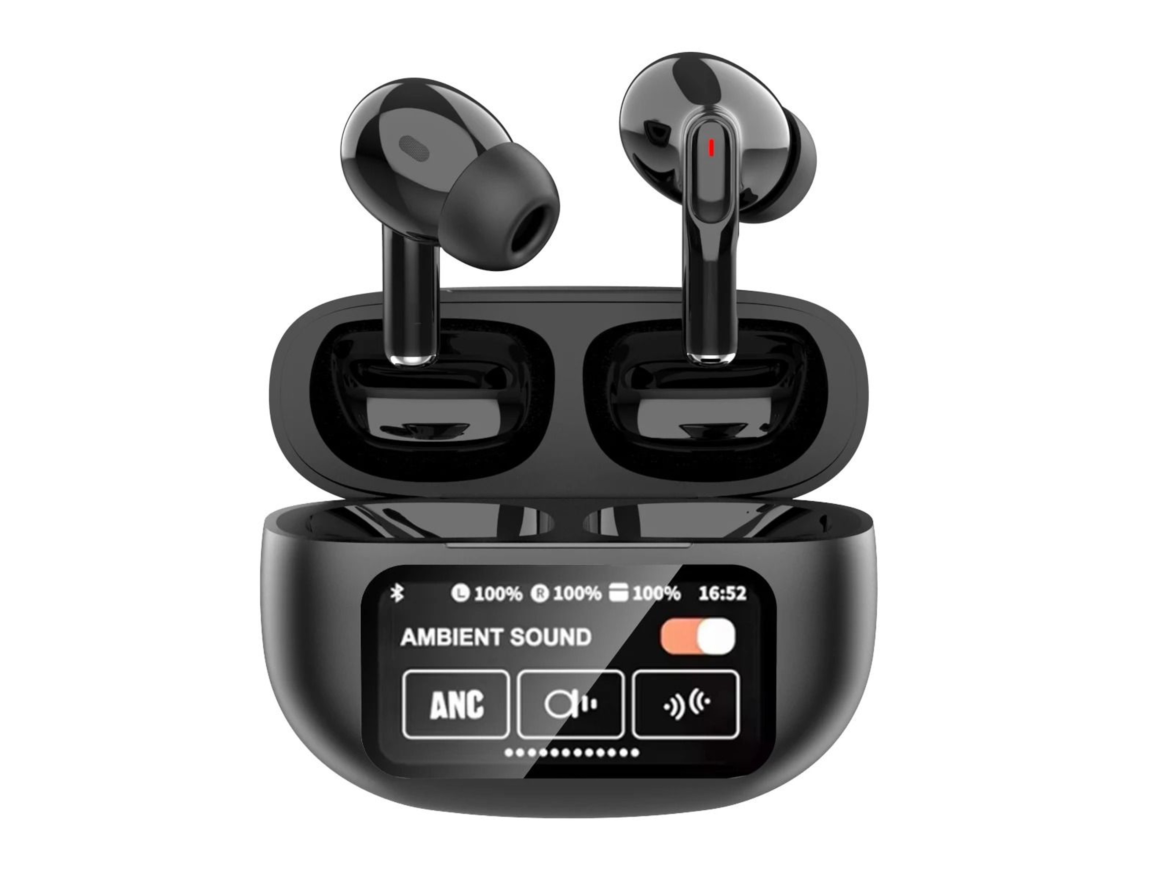 A9Plus Smart Touch Screen TWS Earbuds With Bluetooth 54 ANC ENC And LED Display Case 0