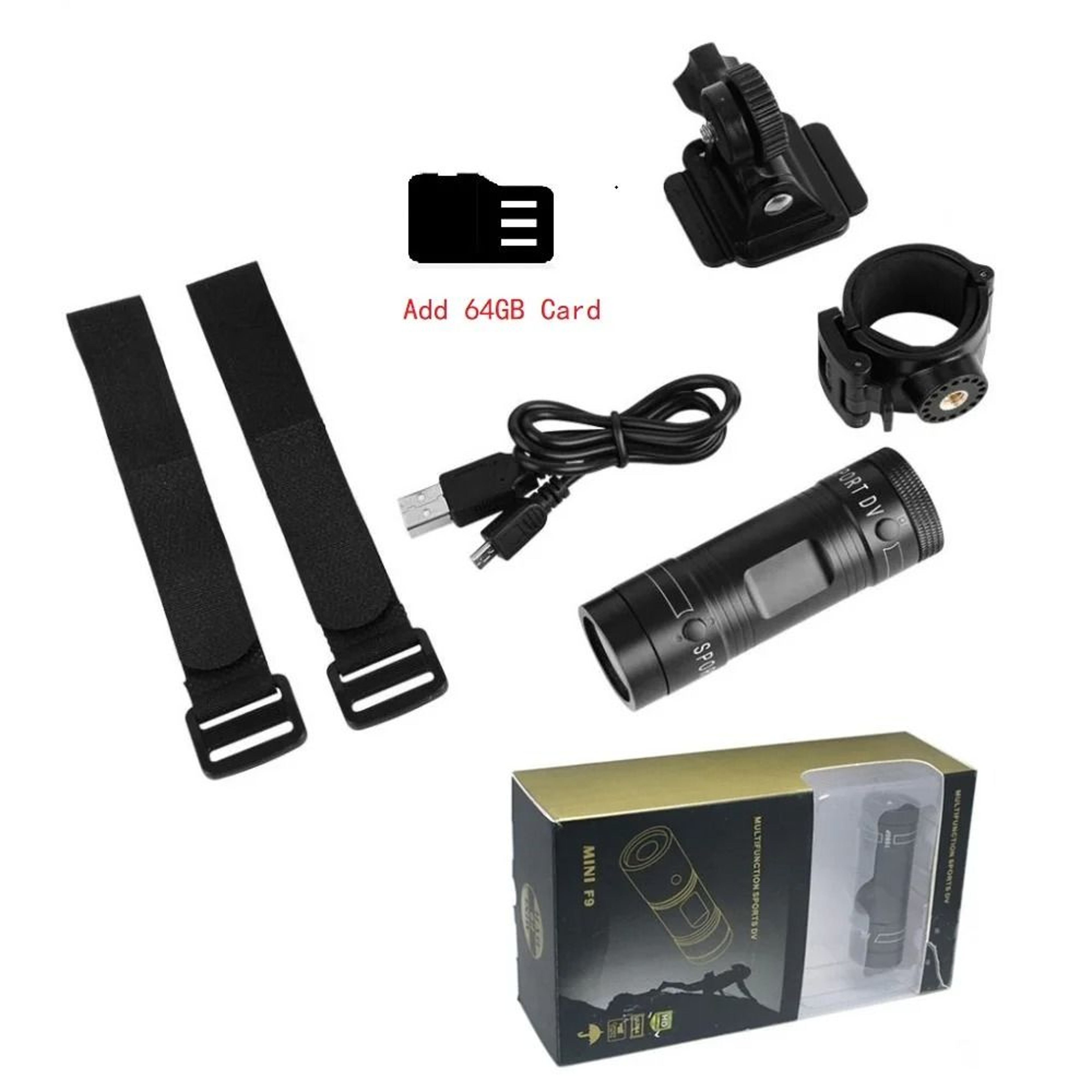 F9 1080P Mini Helmet Action Camera With Wide Angle And Audio Recording 8