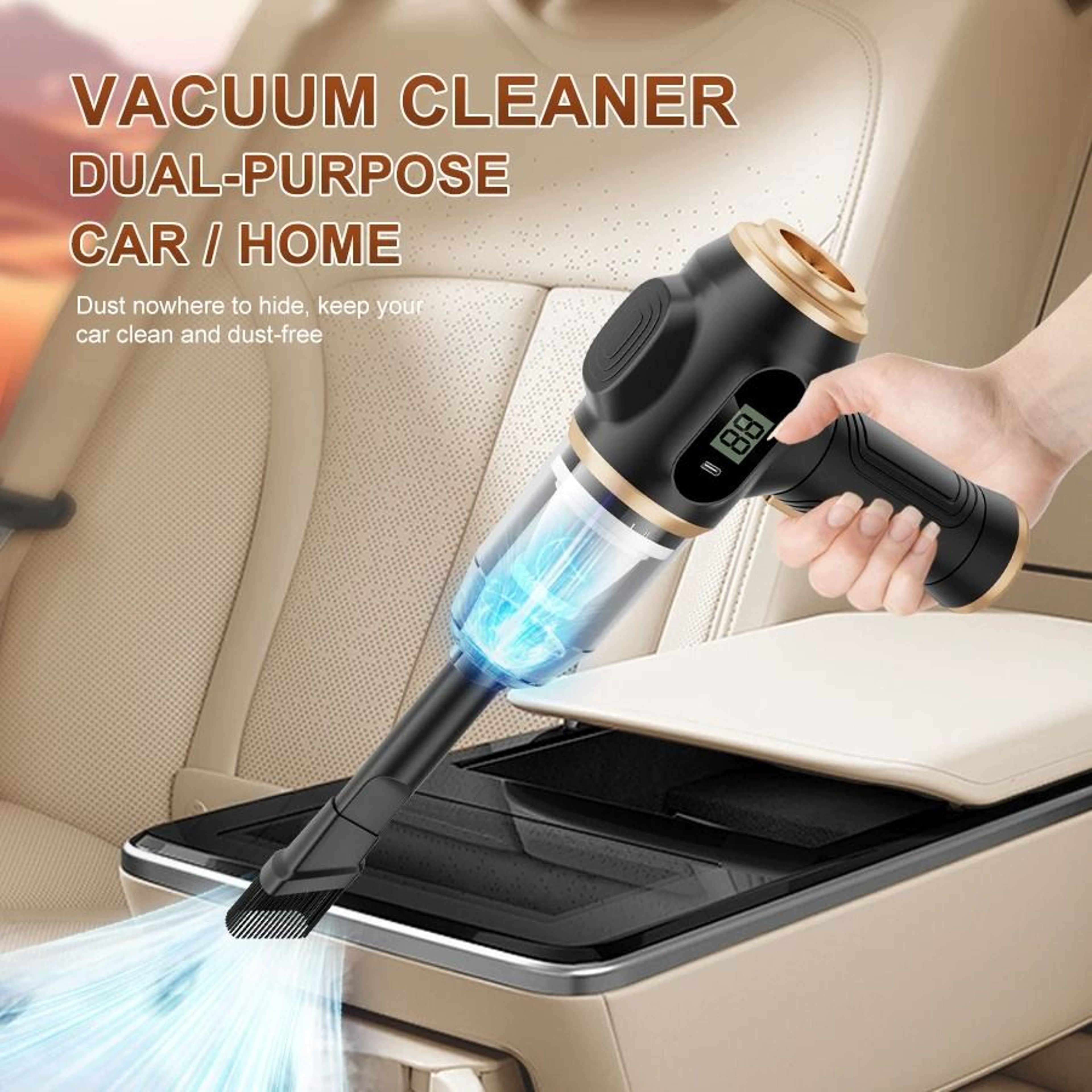 Cordless Handheld Vacuum Cleaner Portable High Power MultiUse Car And Home Cleaner 2