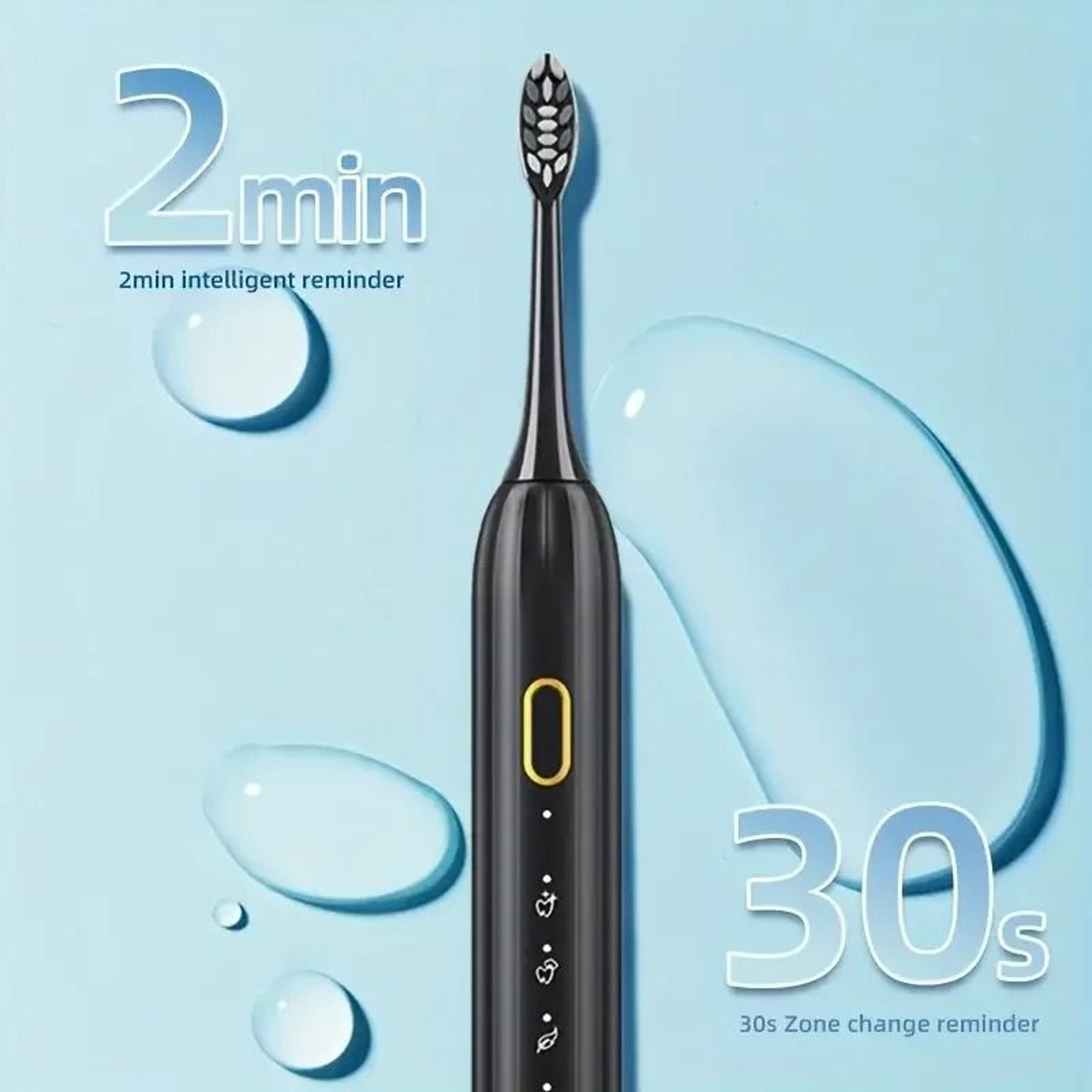 Rechargeable Rotary Electric Toothbrush With Timer And 10 Brush Heads 2