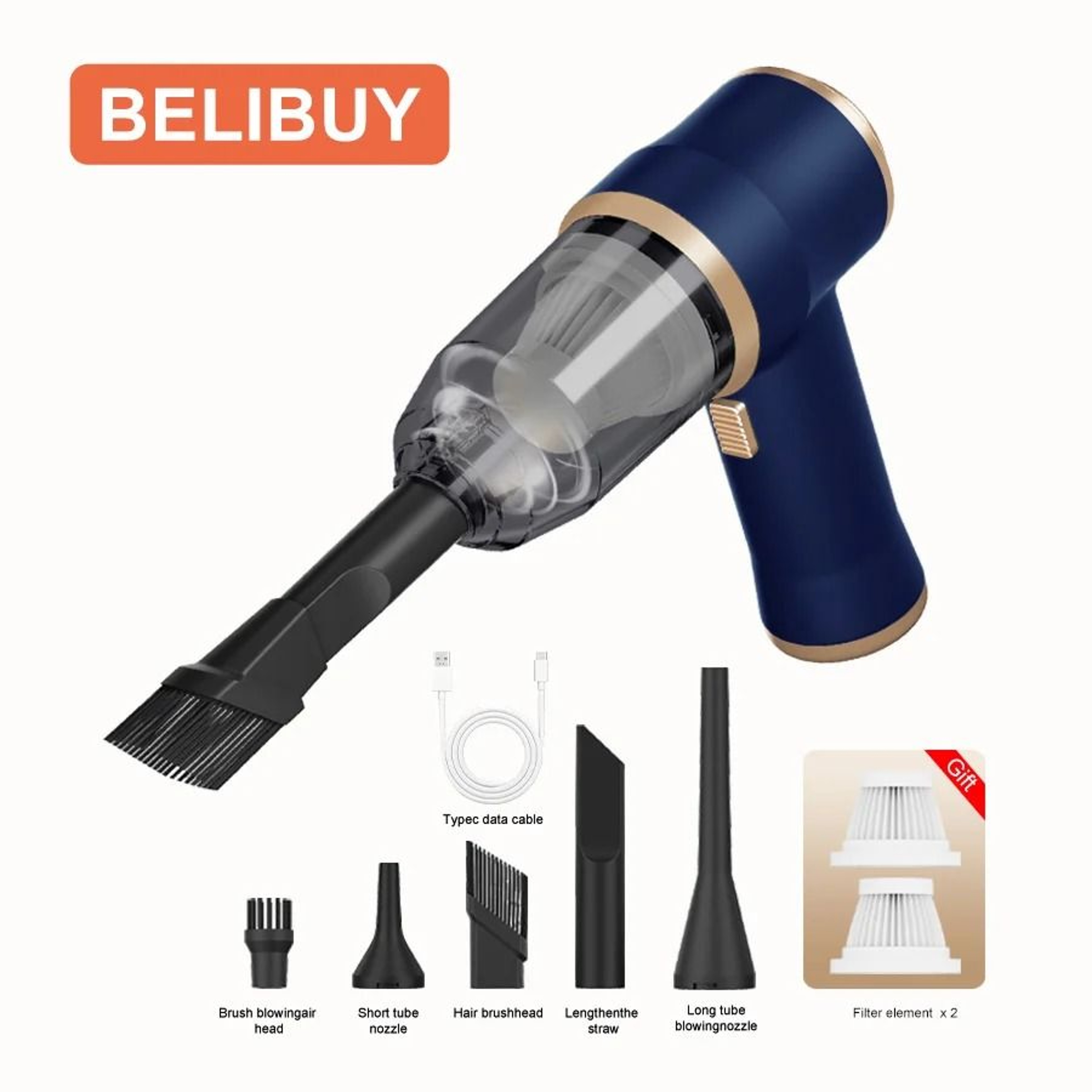 CENRR Wireless High Power Car Vacuum Portable Handheld Mini Carpet And Bedroom Cleaner 8