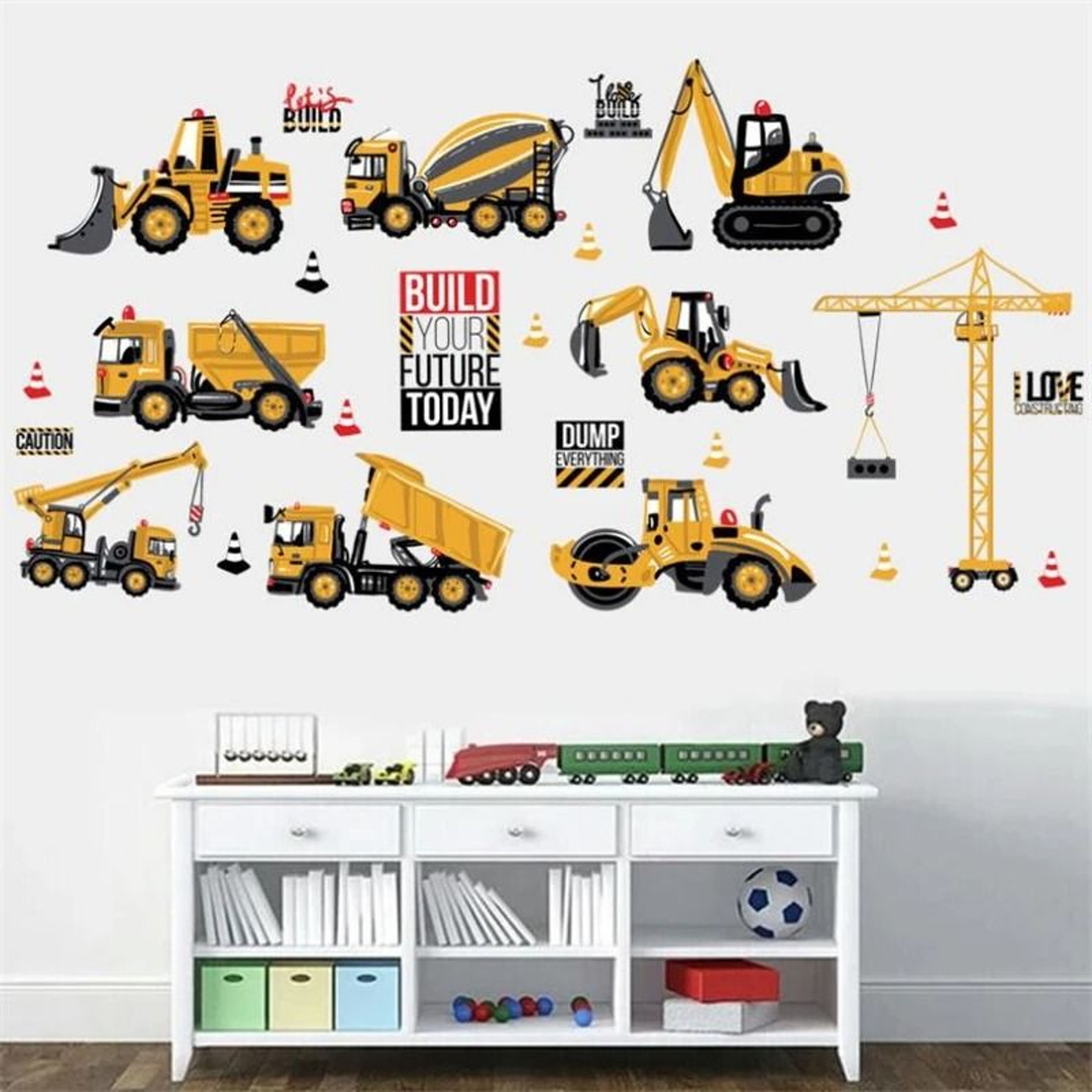 3D Cartoon Cars Wall Stickers Lightning McQueen Kids Room Decor 5